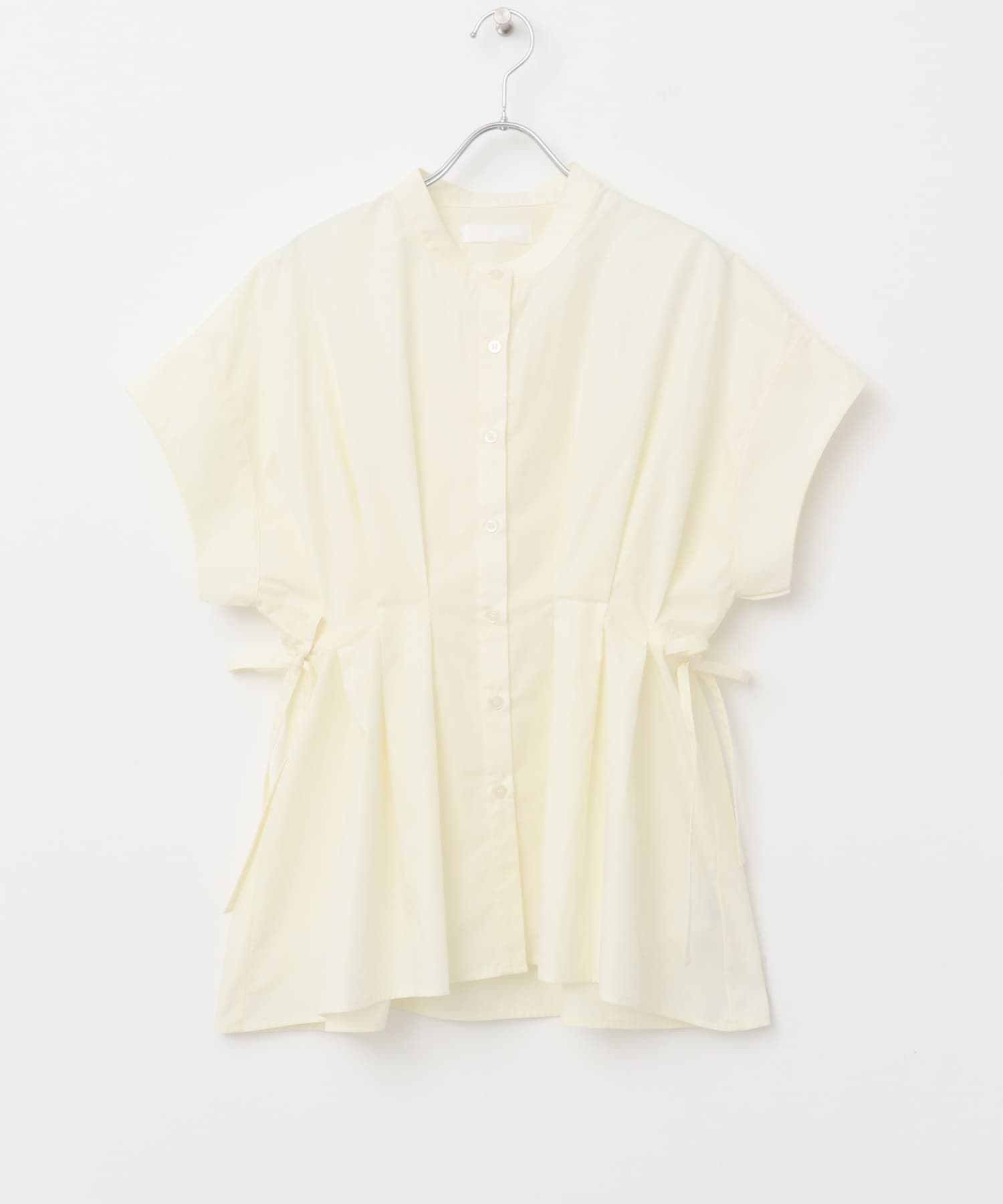 ウエストタックチュニックブラウス OFF WHITE one