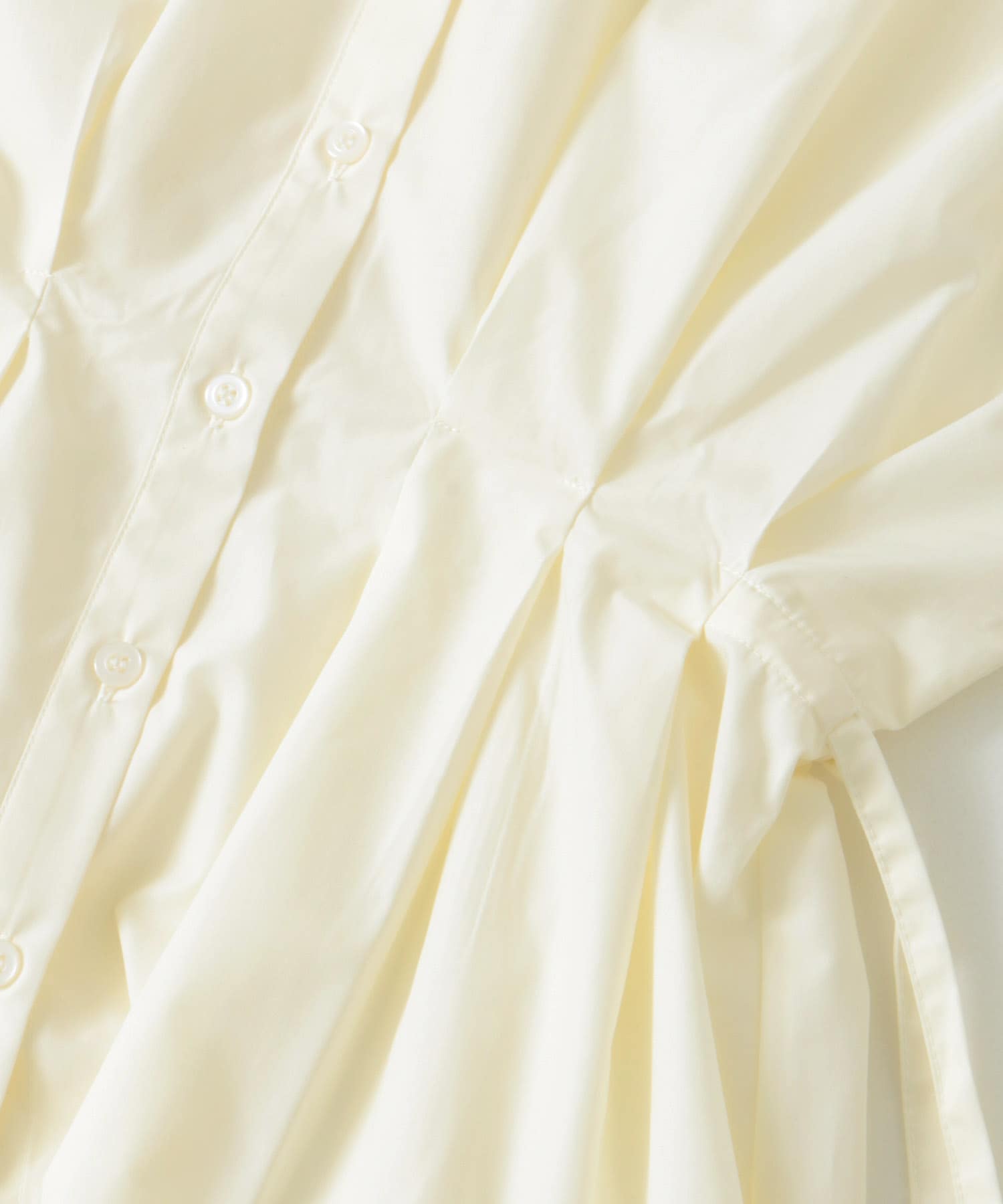 ウエストタックチュニックブラウス OFF WHITE one