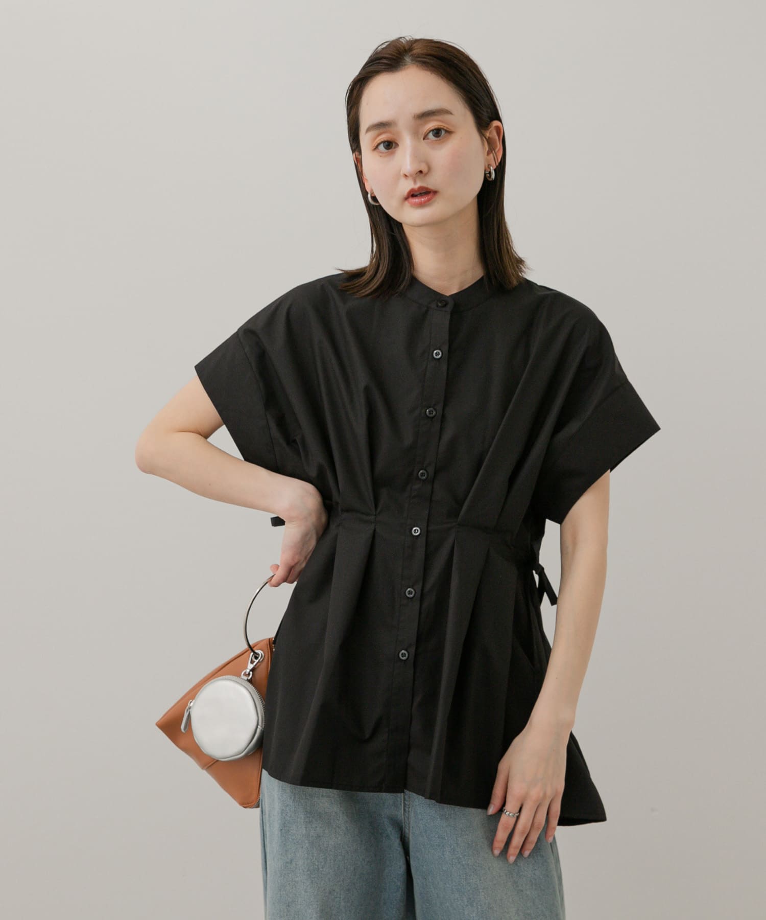 ウエストタックチュニックブラウス(one BLUE): トップス｜URBAN