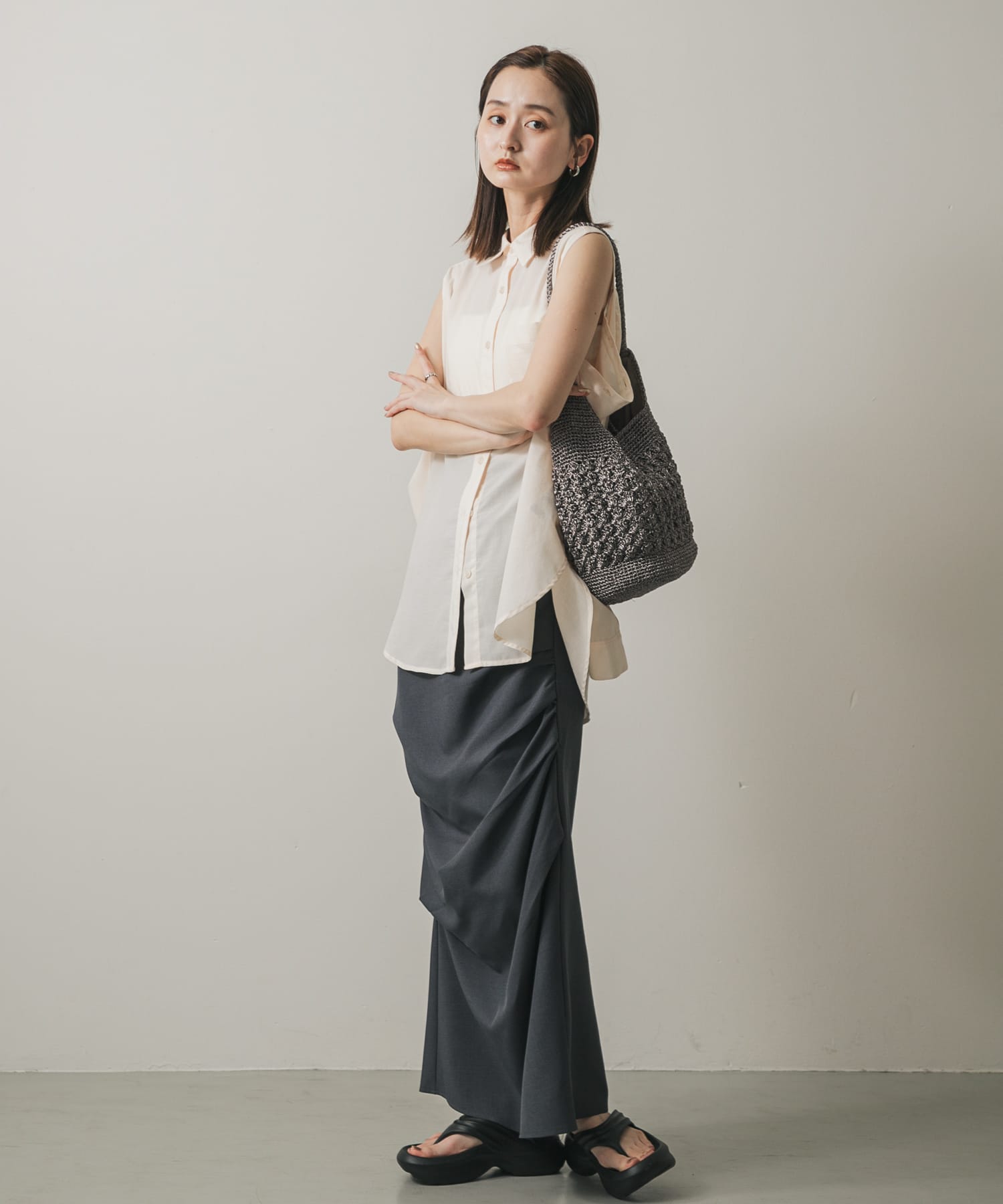 身長：169cm サイズ：one