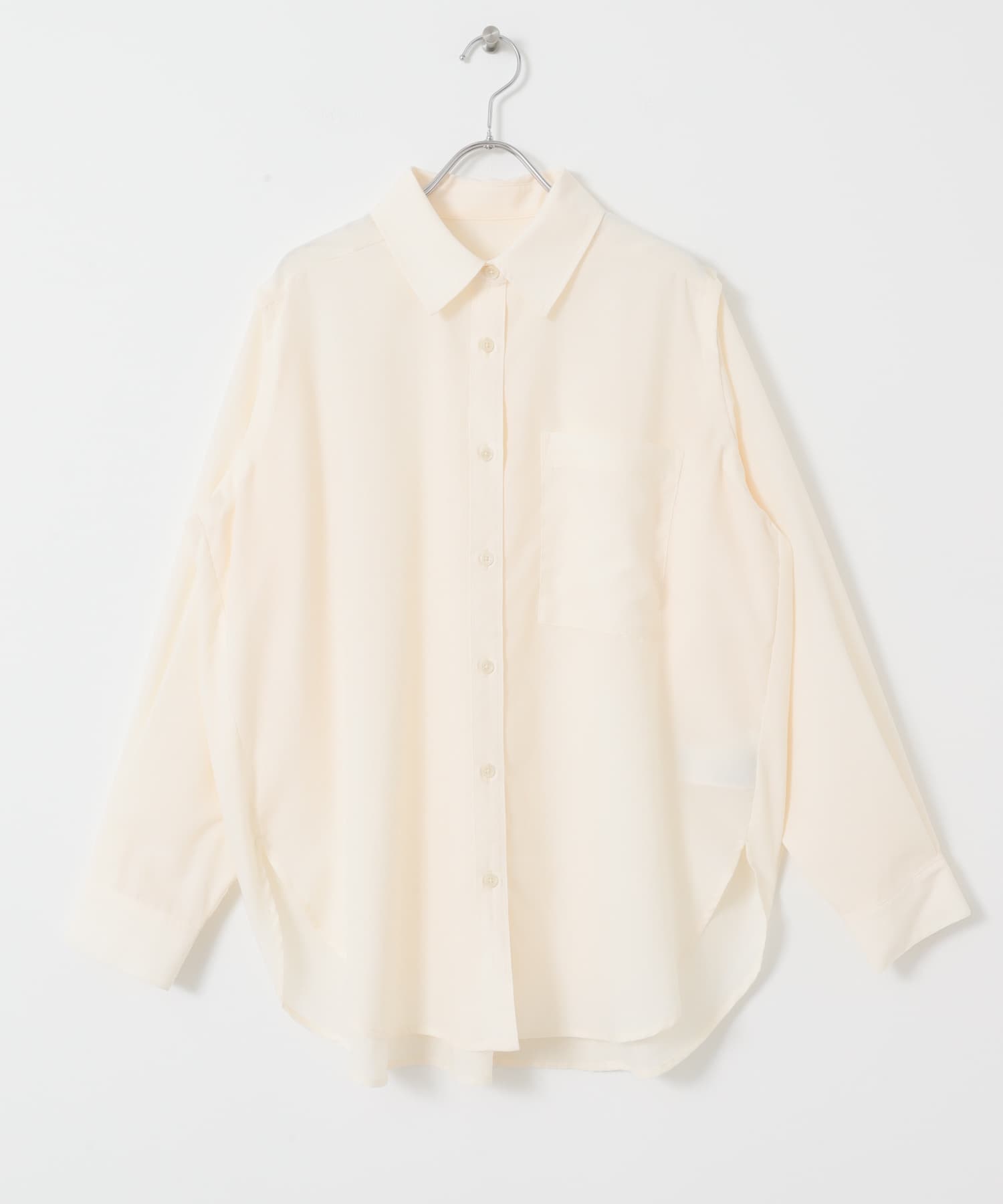 リネンライクショルダースリットシャツ OFF WHITE one