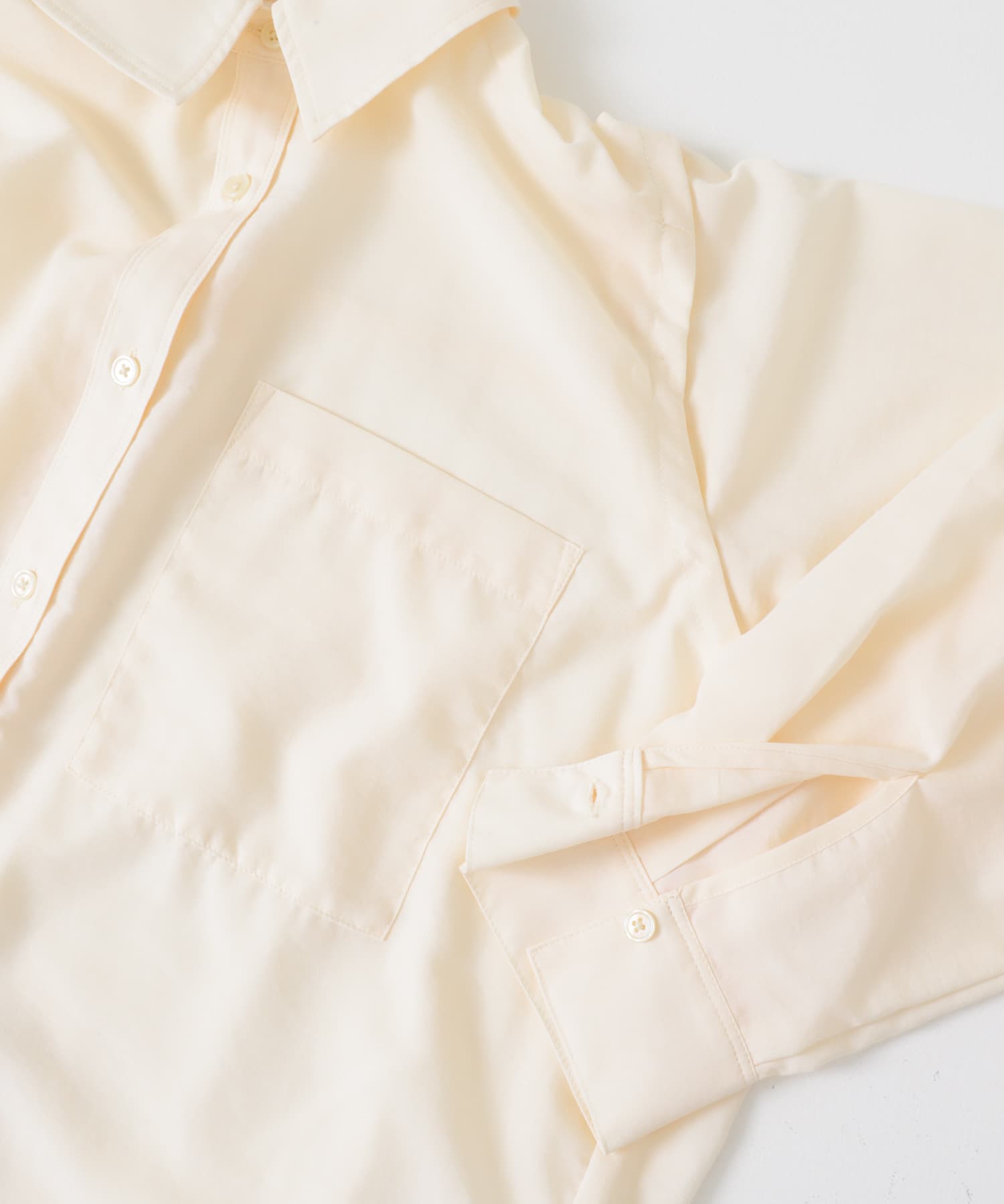 リネンライクショルダースリットシャツ OFF WHITE one