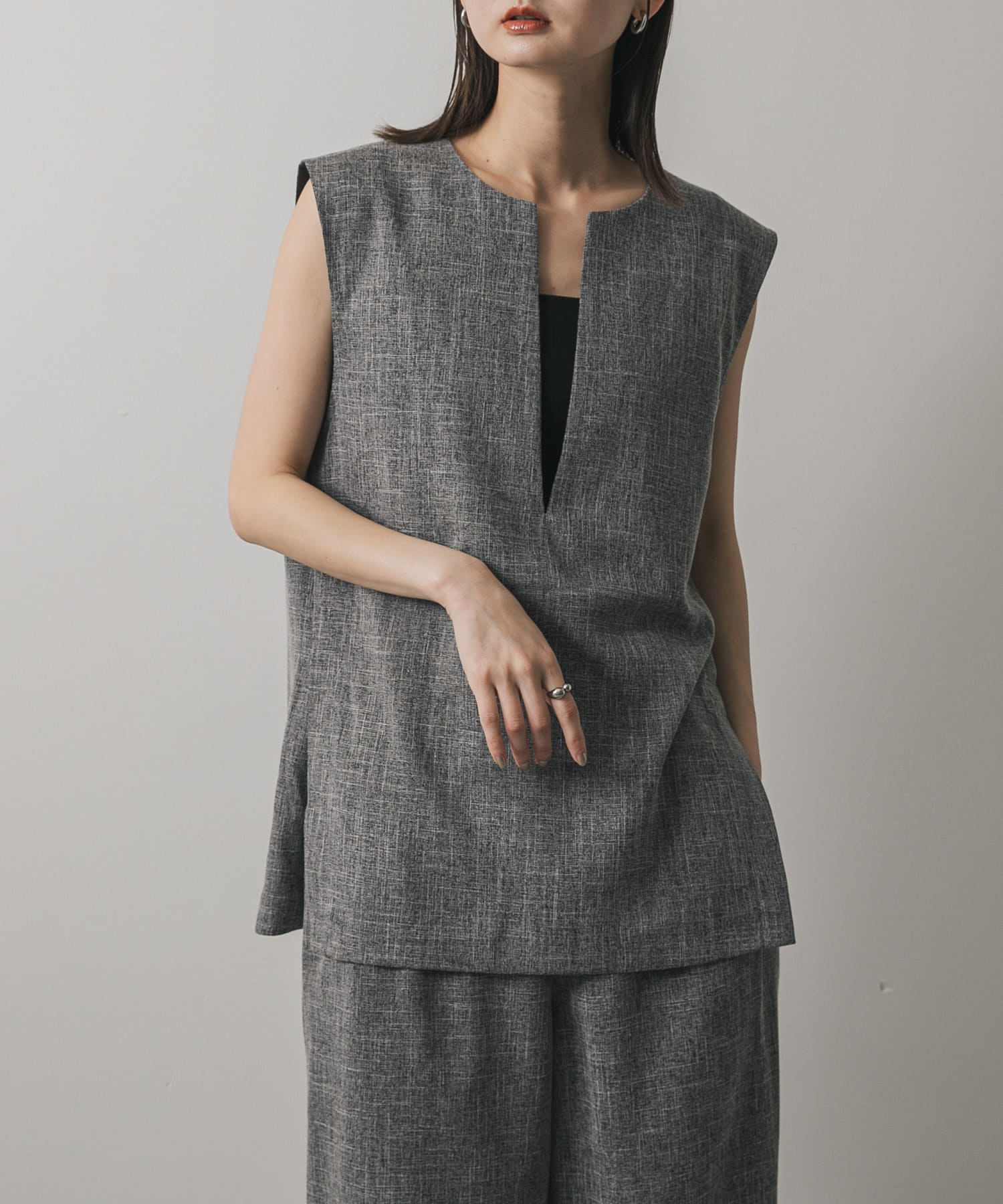 スキッパーツイードベスト