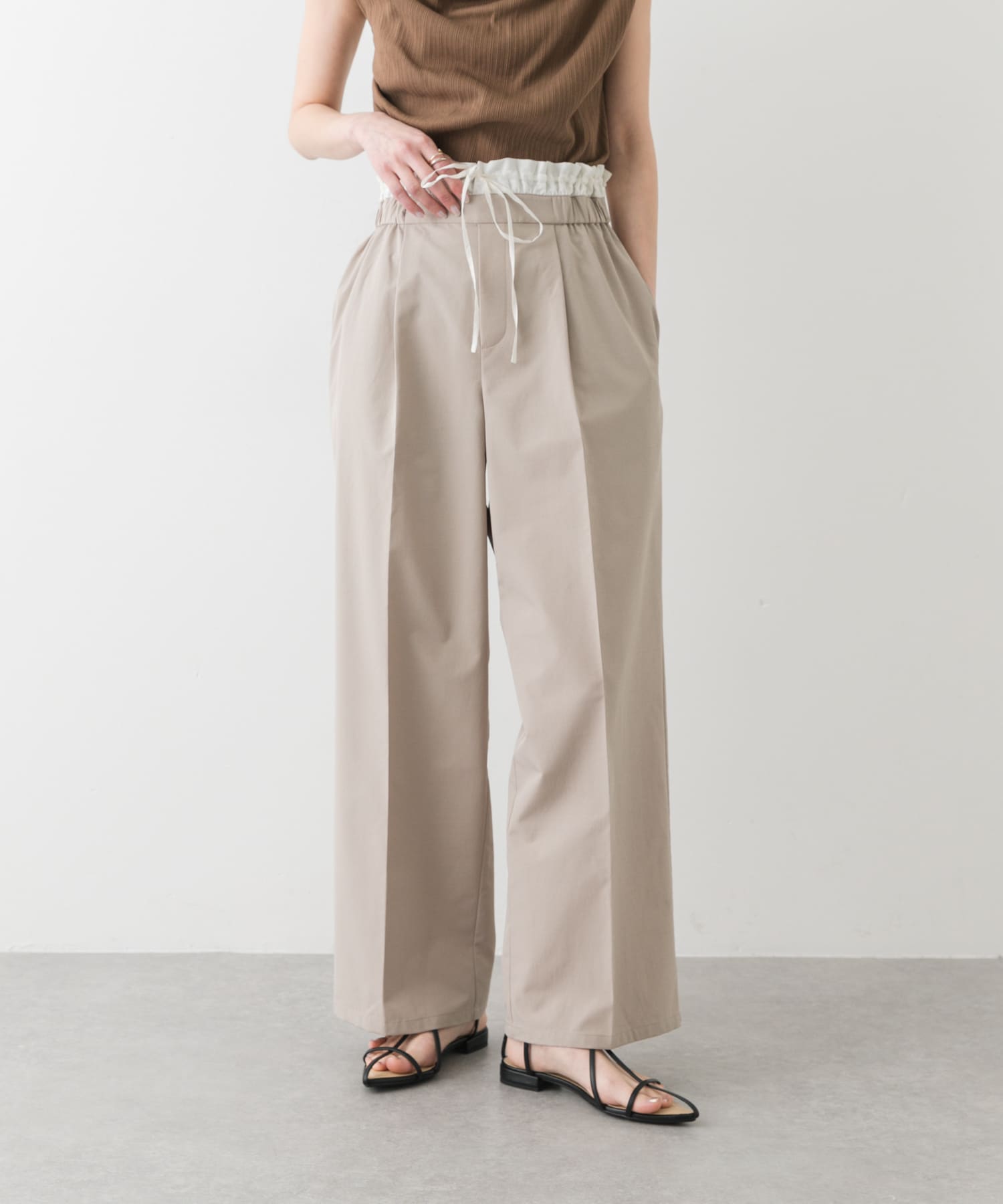 ダブルウエストパンツ