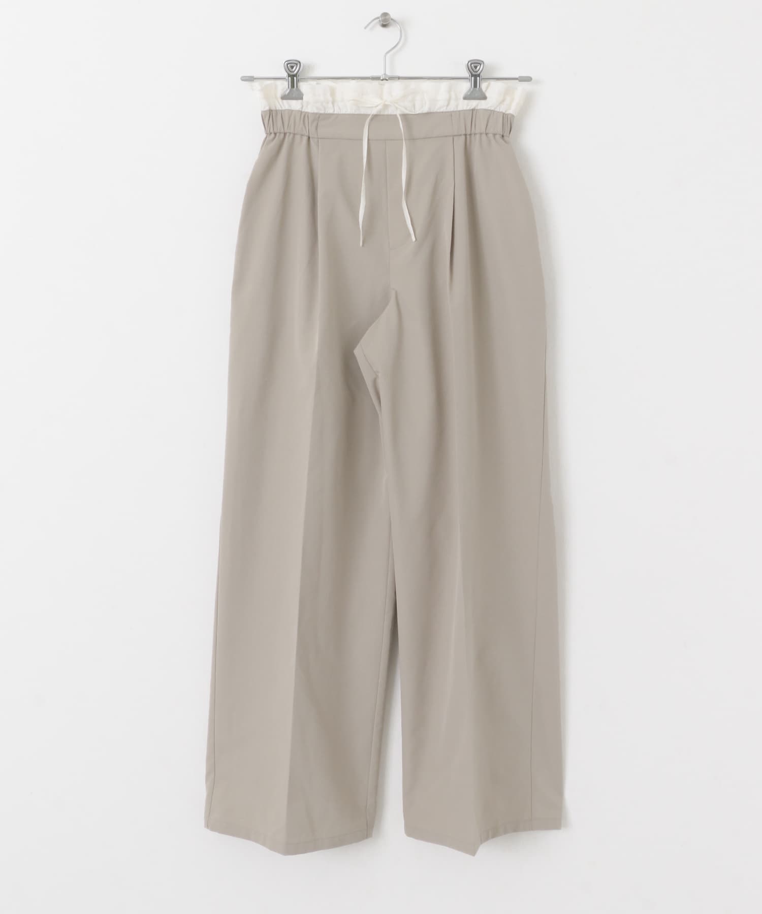 ダブルウエストパンツ BEIGE one