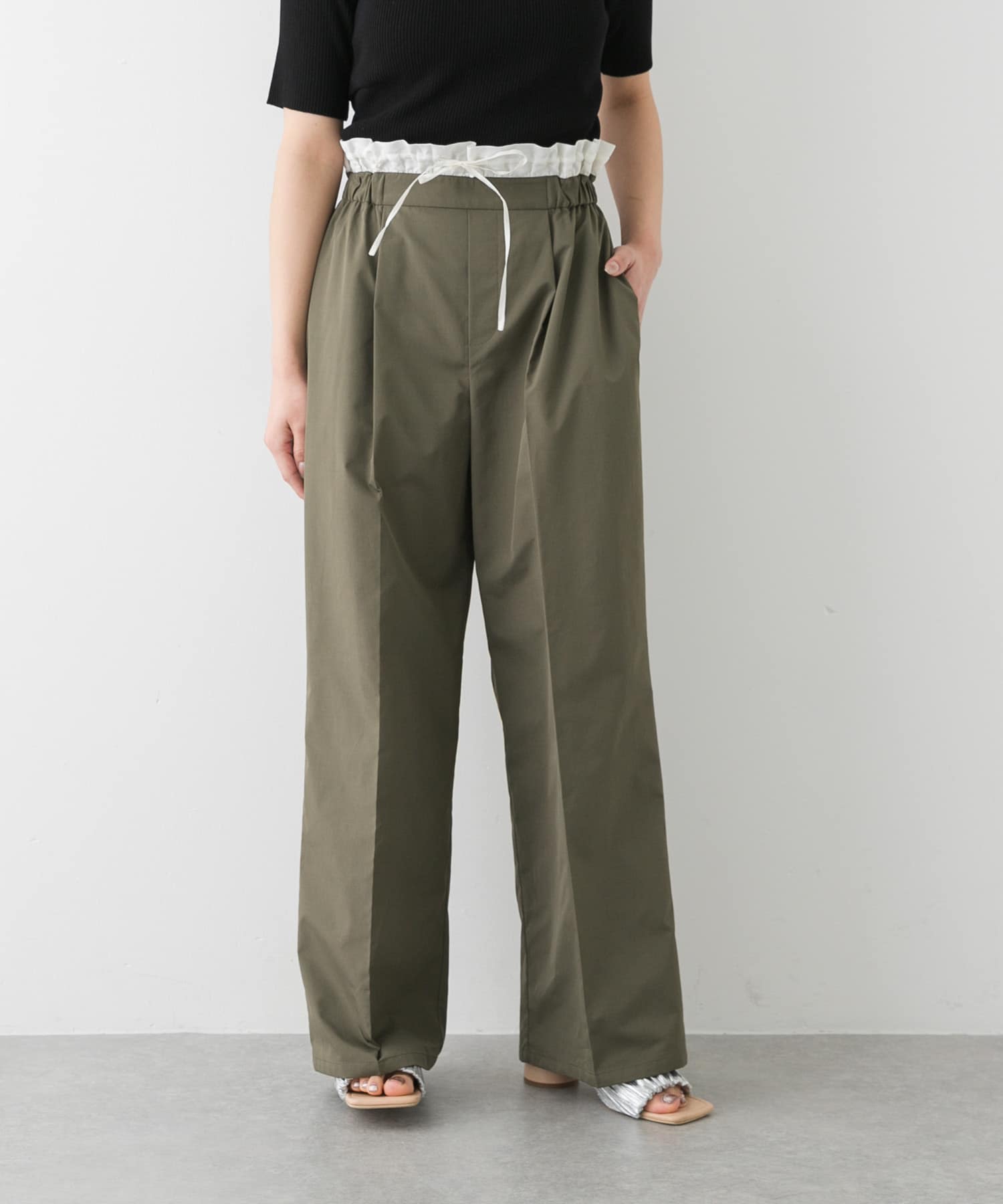 ダブルウエストパンツ