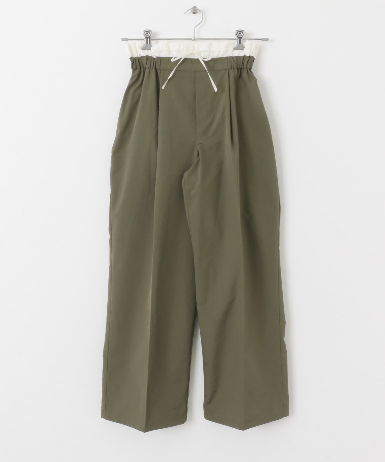 ダブルウエストパンツ KHAKI one