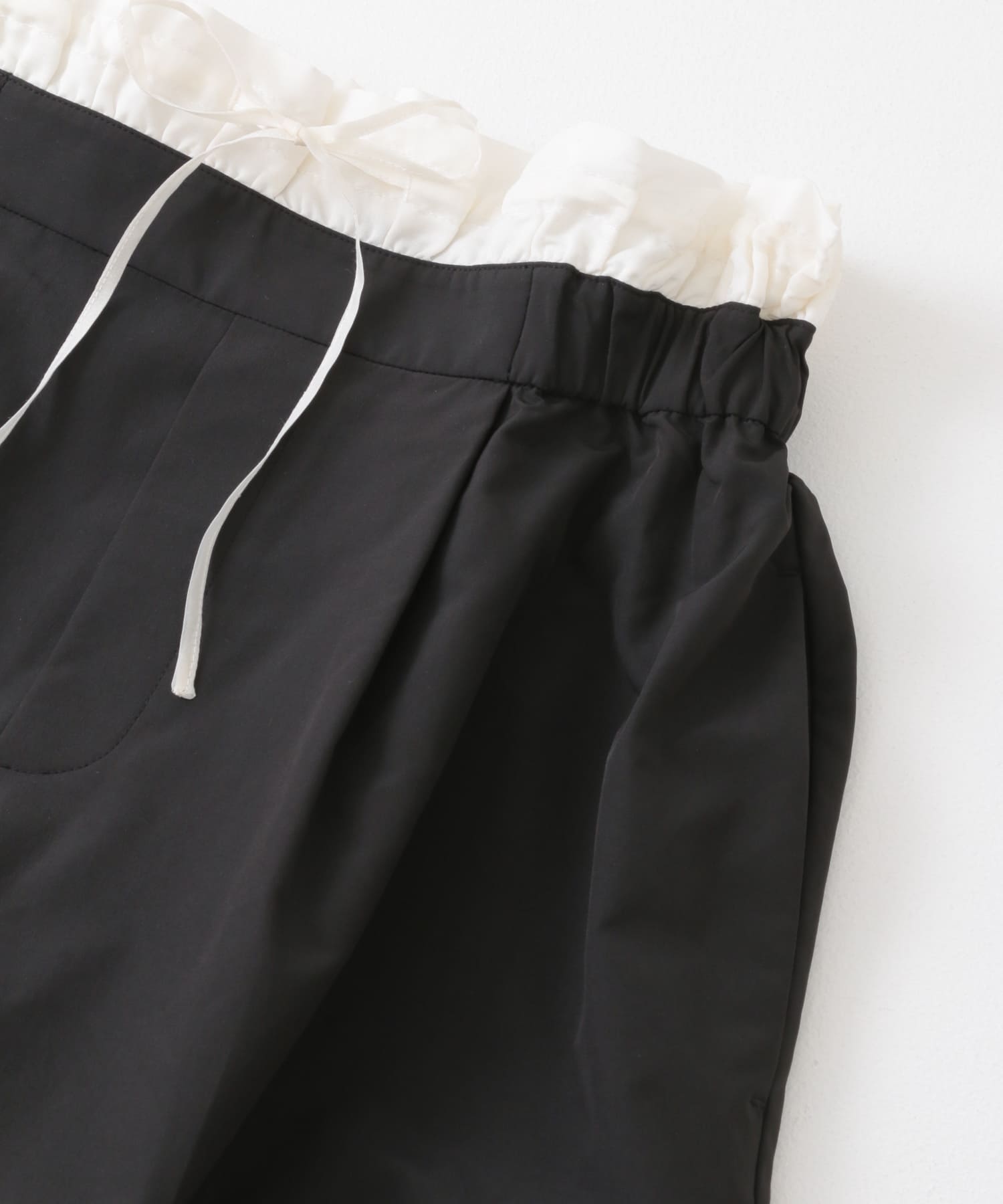 ダブルウエストパンツ BLACK one