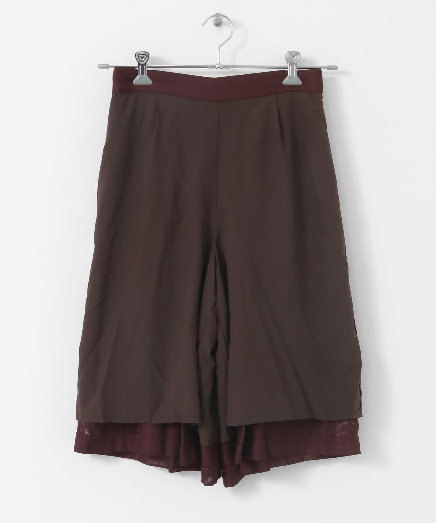リネンライクメッシュバミューダ BROWN S