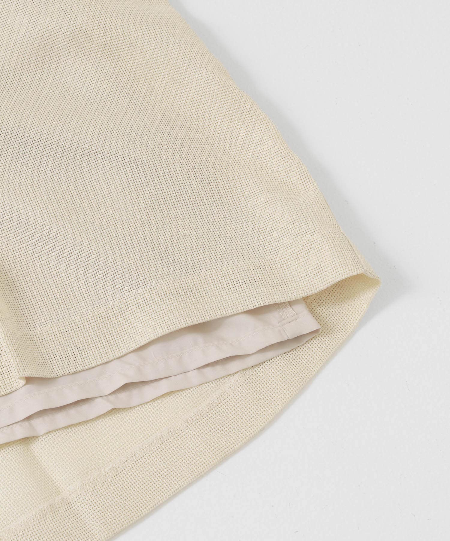 リネンライクメッシュバミューダ IVORY S
