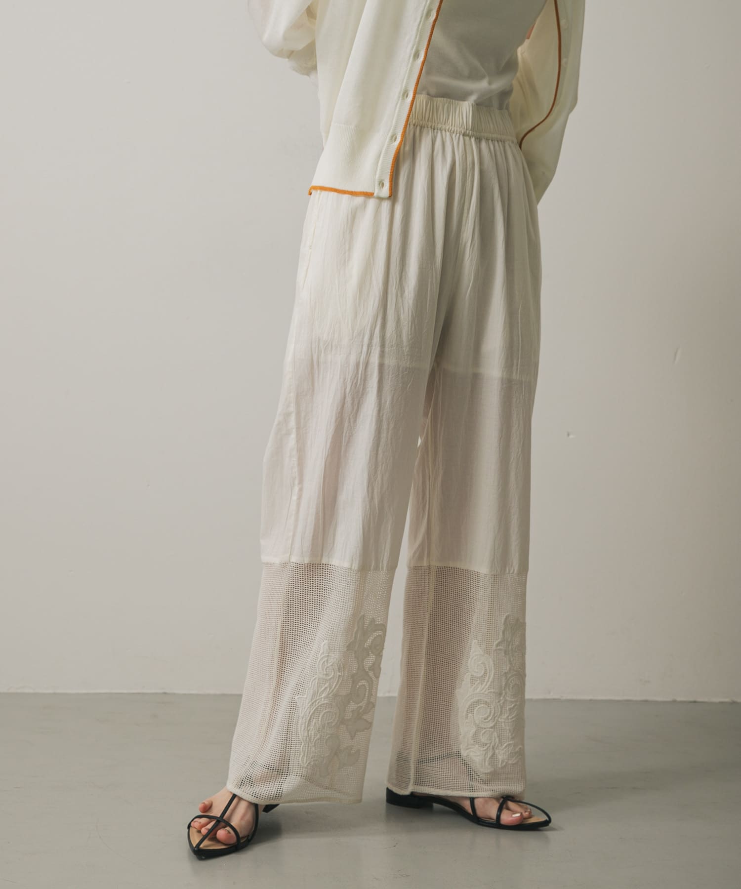 インドシシュウメッシュイージーパンツ