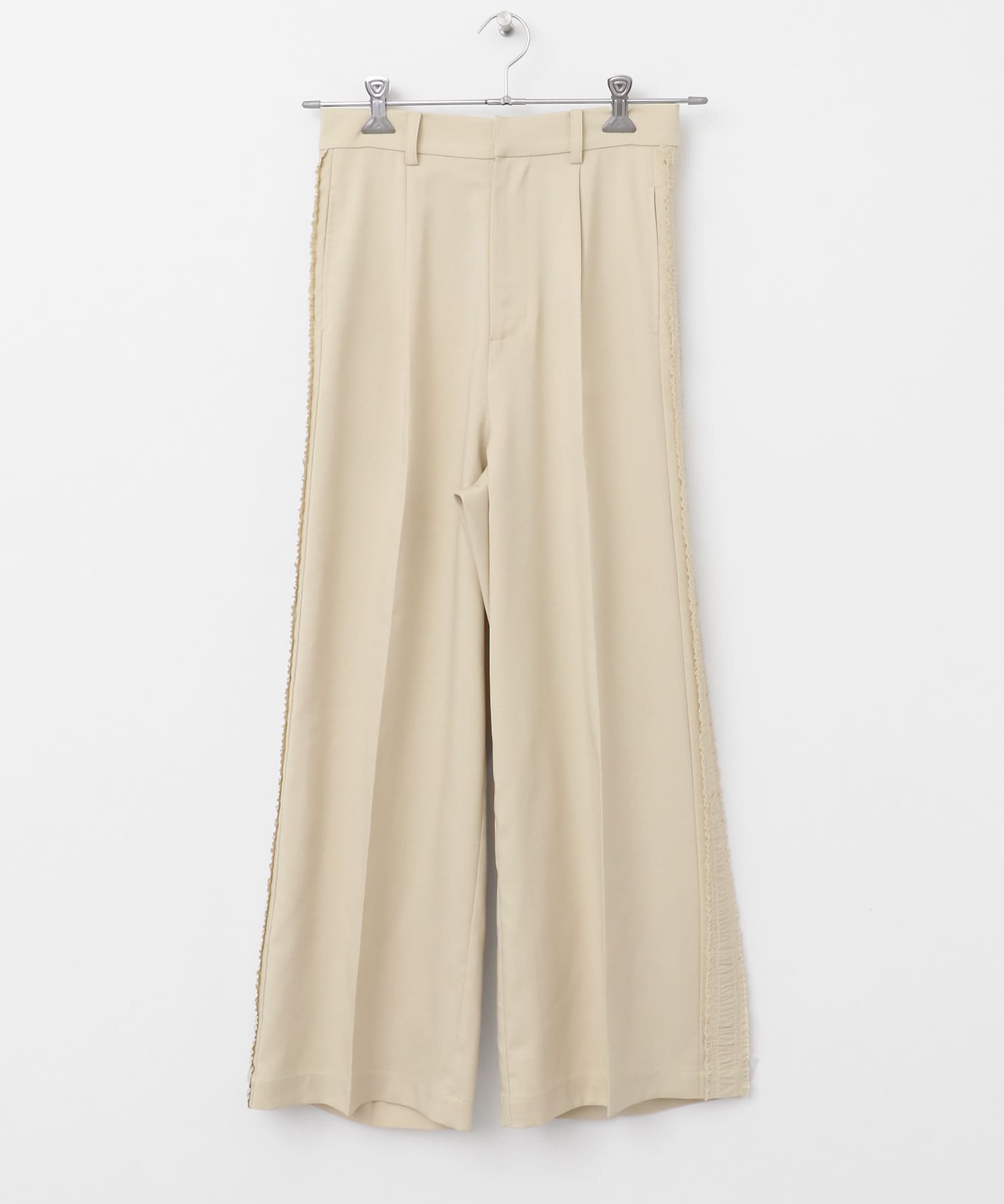 サイドフリルタックスラックス BEIGE S