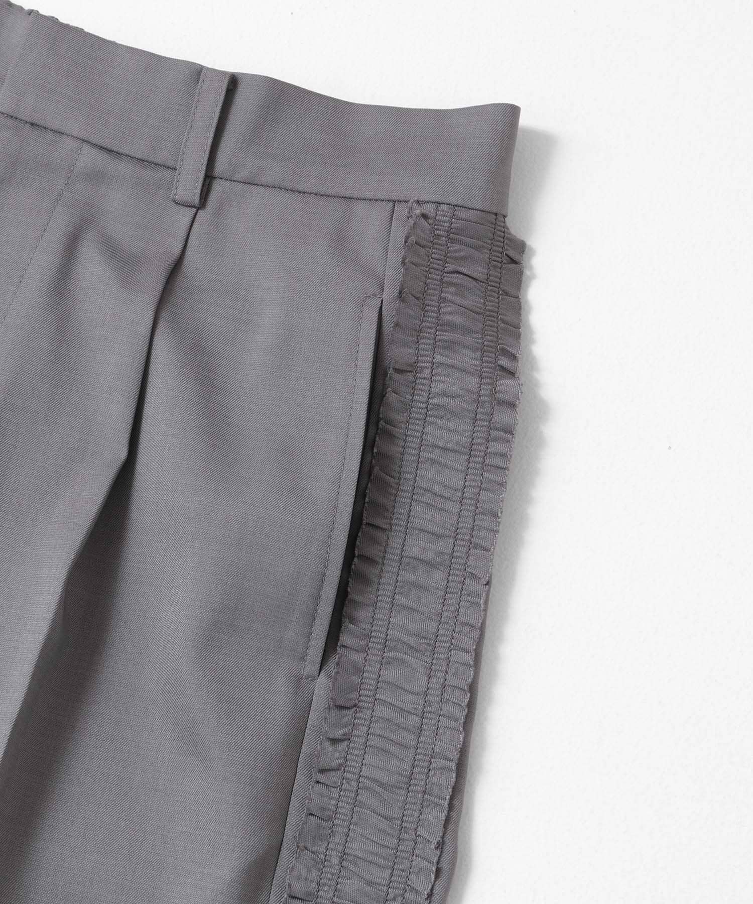 サイドフリルタックスラックス GRAY S