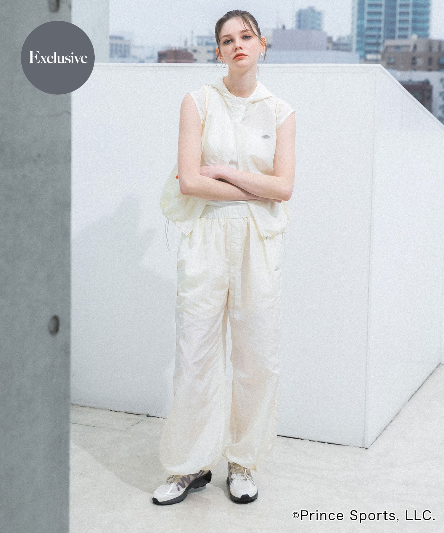 『別注』prince　ナイロンラインパンツ