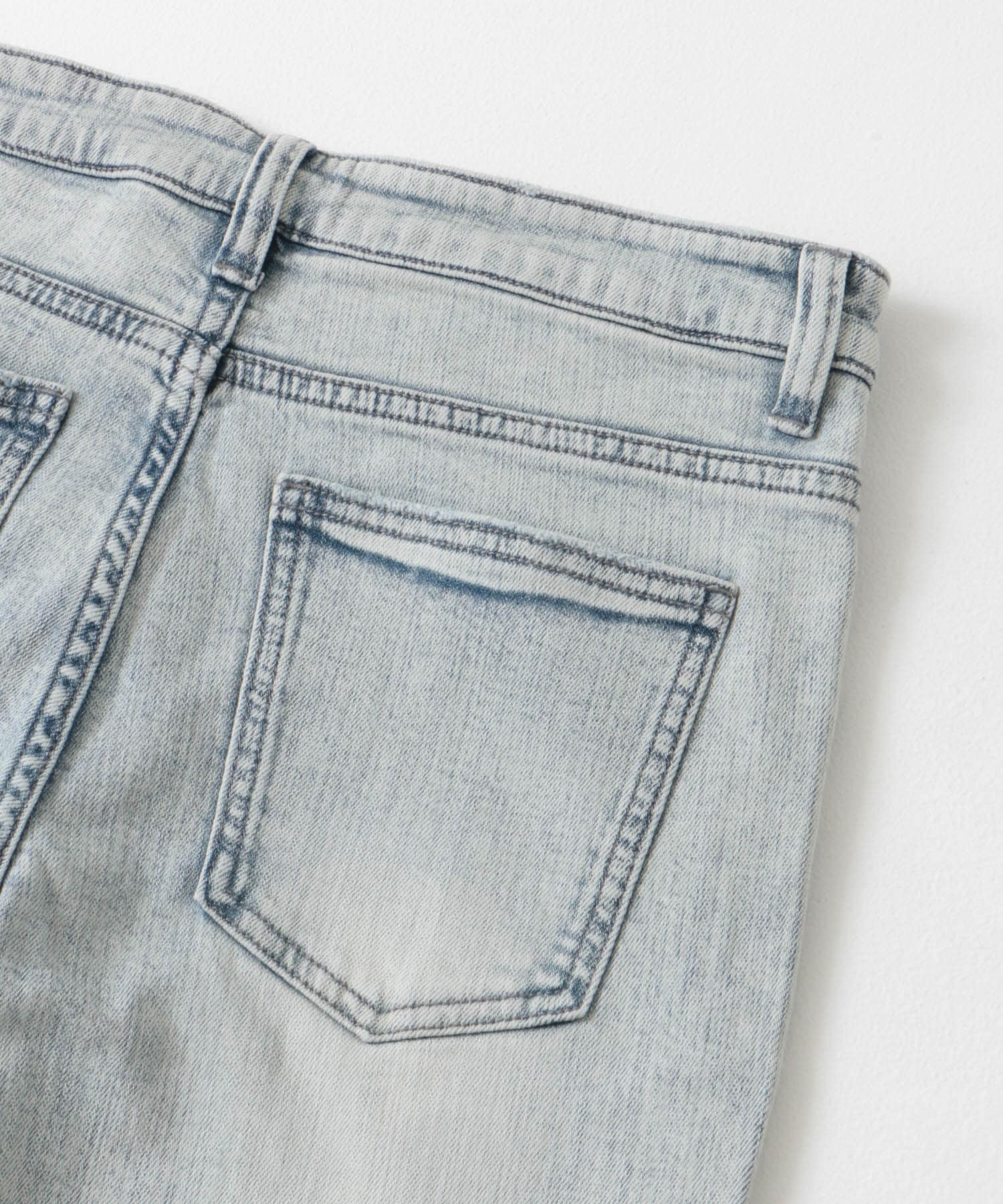 ローライズフレアデニムパンツ L.BLUE S