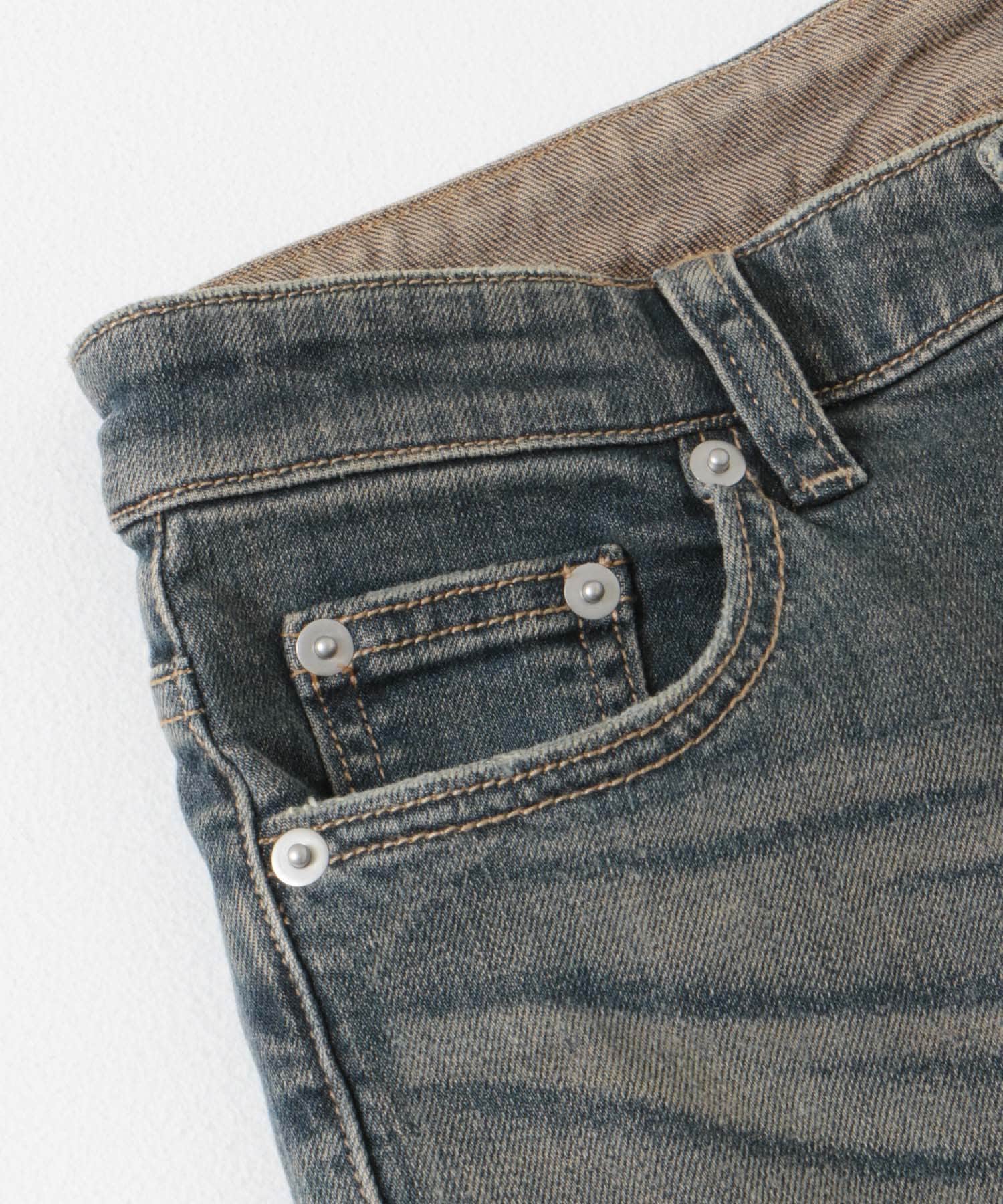 ローライズフレアデニムパンツ D.INDIGO S