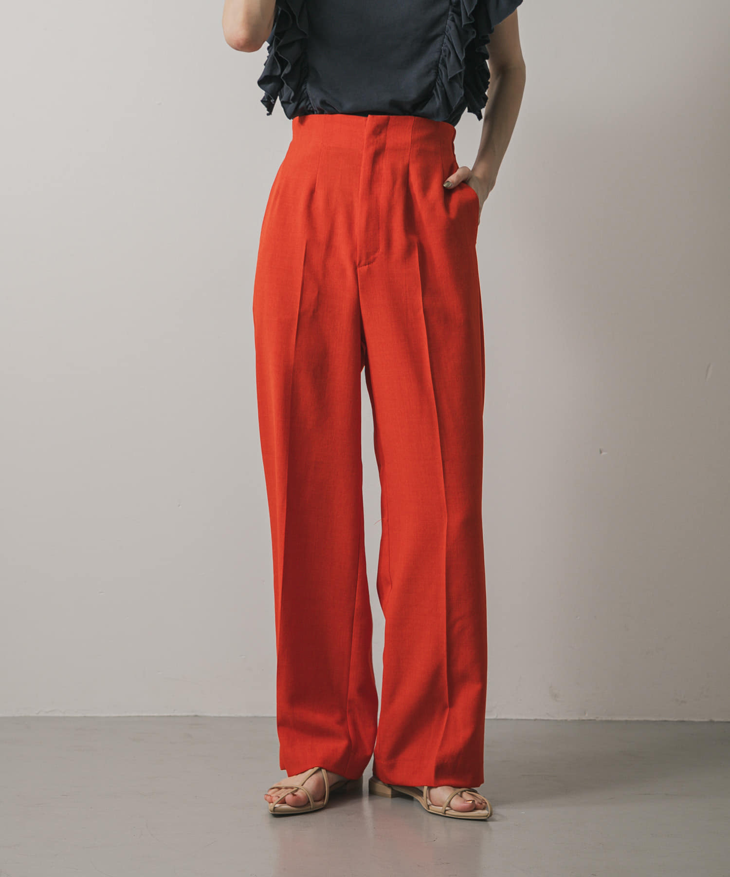 『UR TECH DRYLUXE』リネンライクワイドパンツ