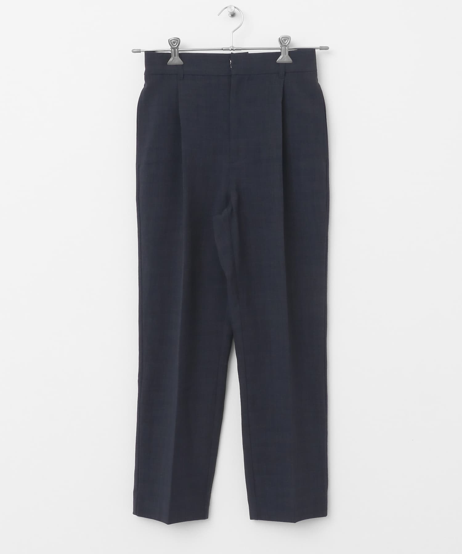 『UR TECH DRYLUXE』リネンライクテーパードパンツ NAVY S