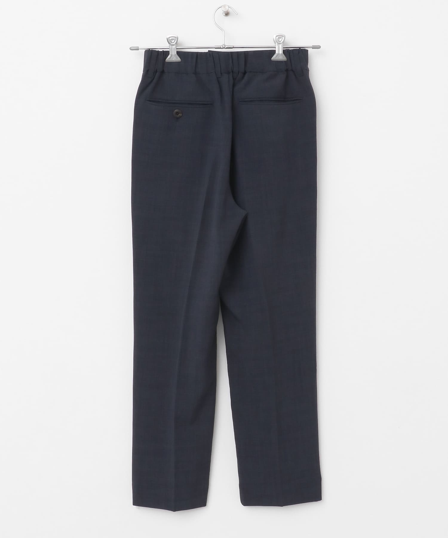 『UR TECH DRYLUXE』リネンライクテーパードパンツ NAVY S