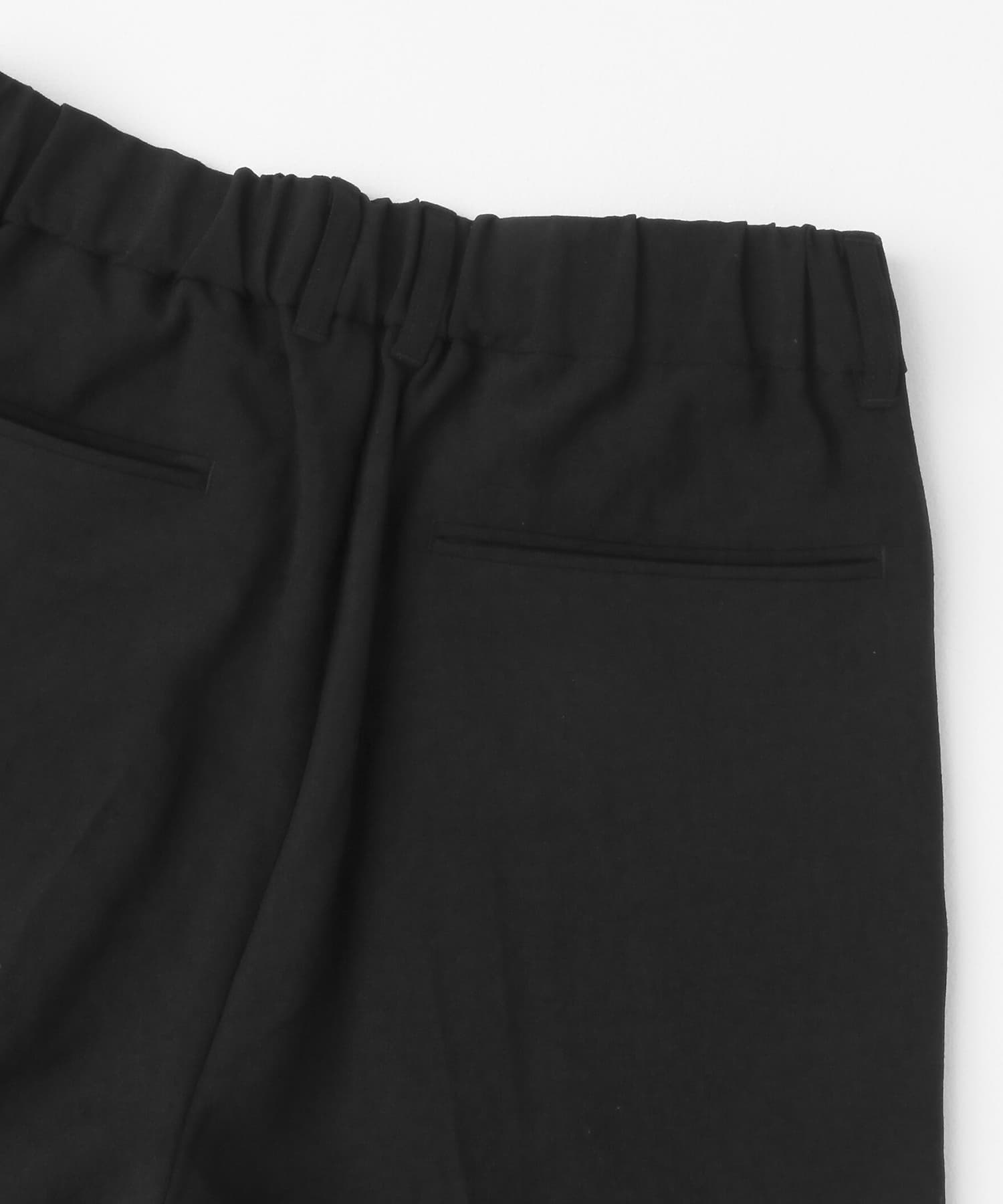 『UR TECH DRYLUXE』リネンライクテーパードパンツ BLACK S