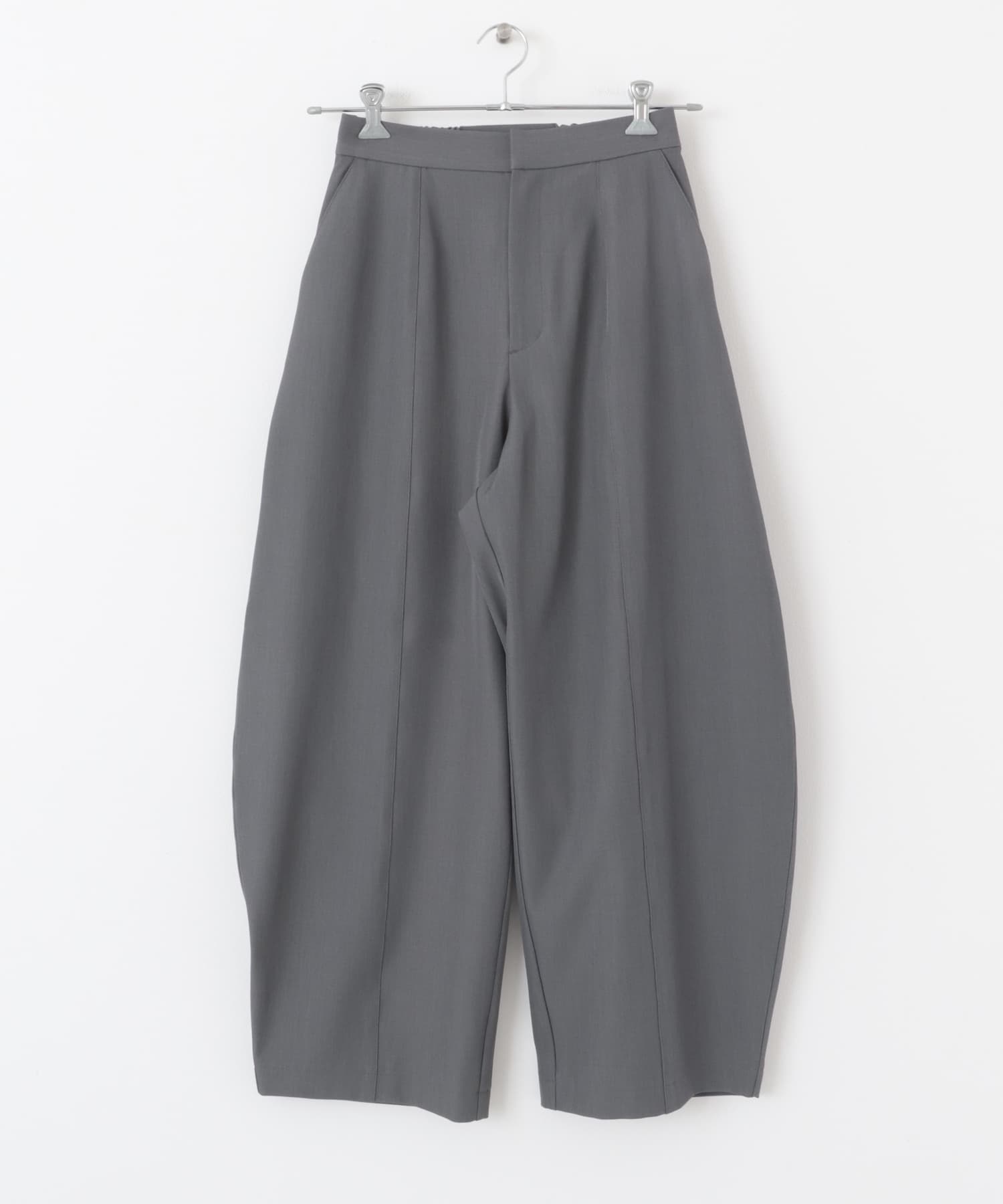センターシームカーブパンツ GRAY S