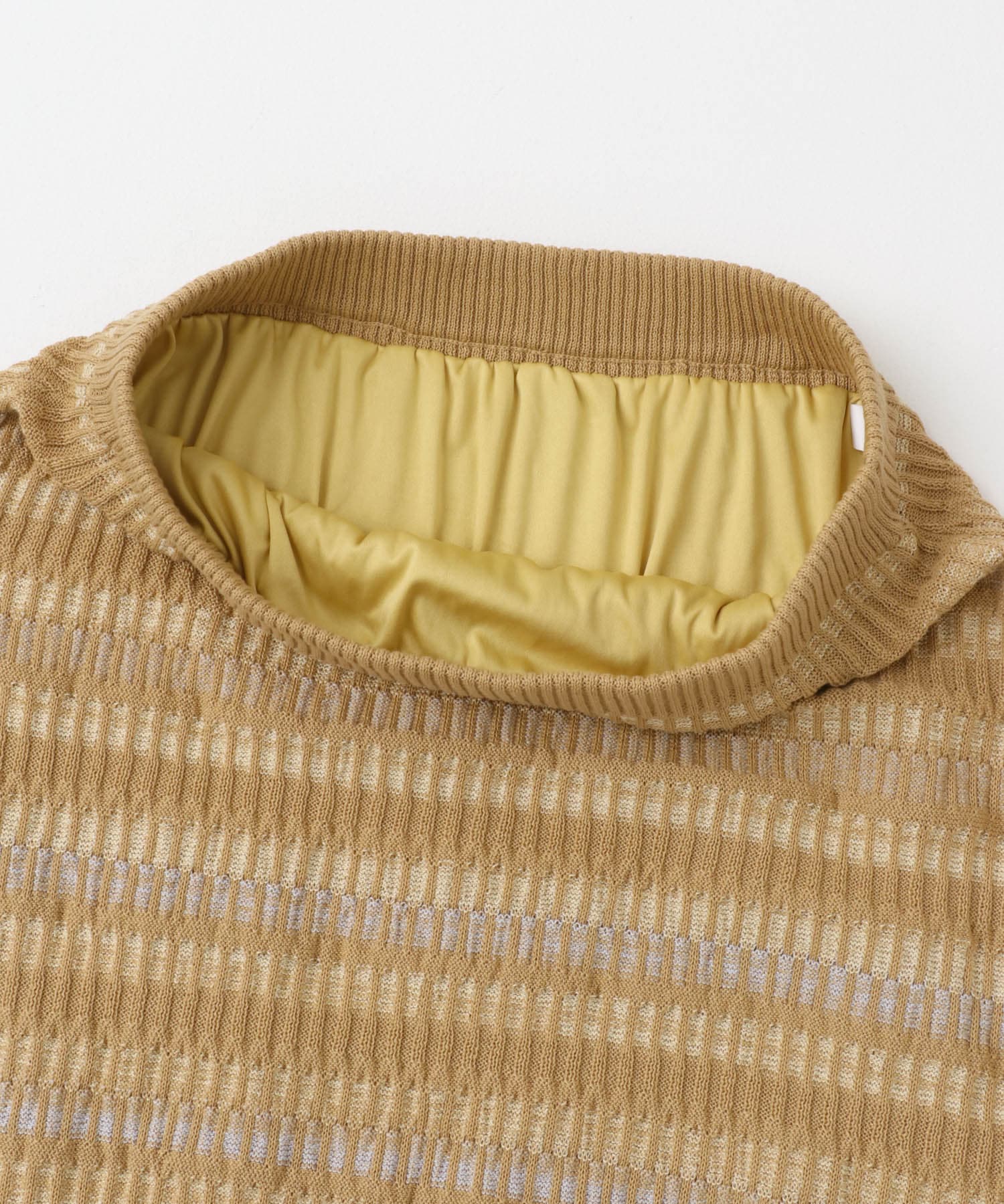 マルチボーダーニットスカート BEIGE one