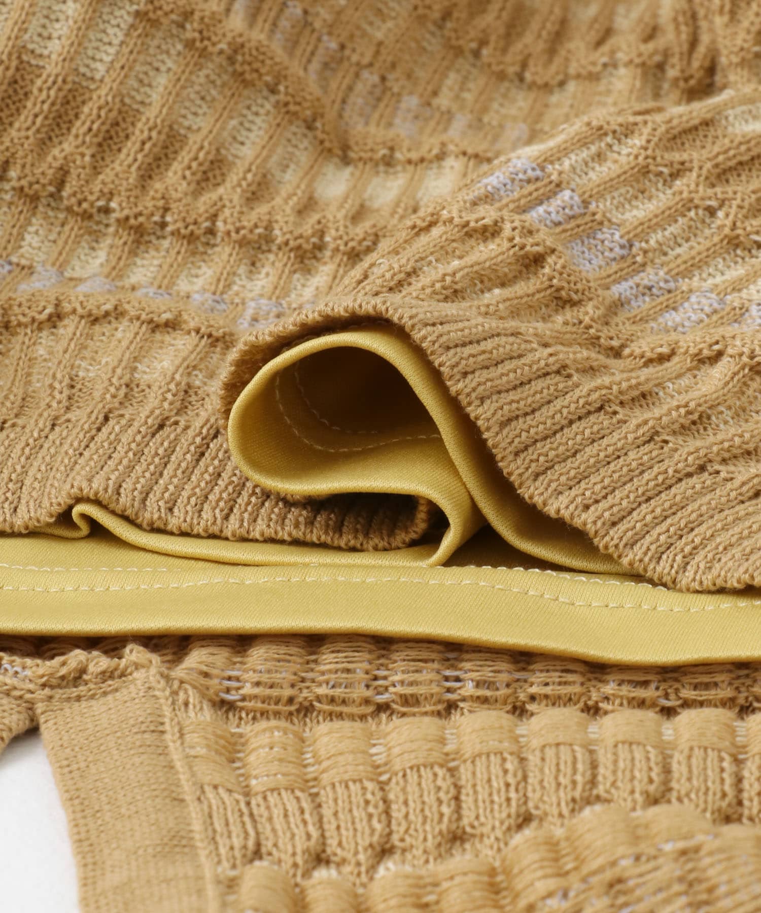 マルチボーダーニットスカート BEIGE one