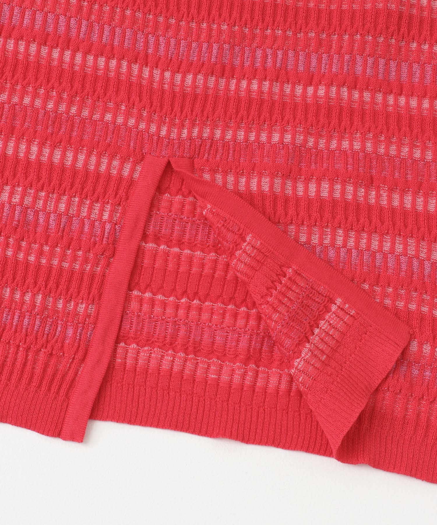 マルチボーダーニットスカート PINK one
