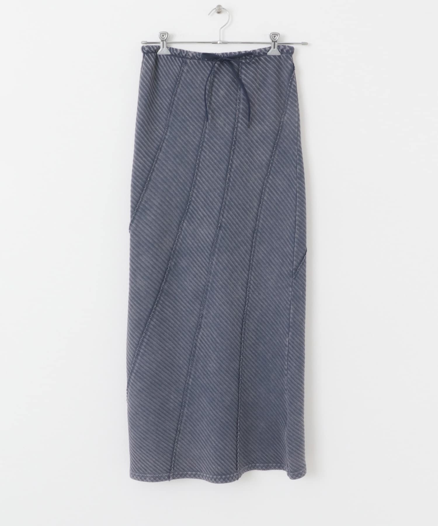 バイアスリブスカート NAVY one