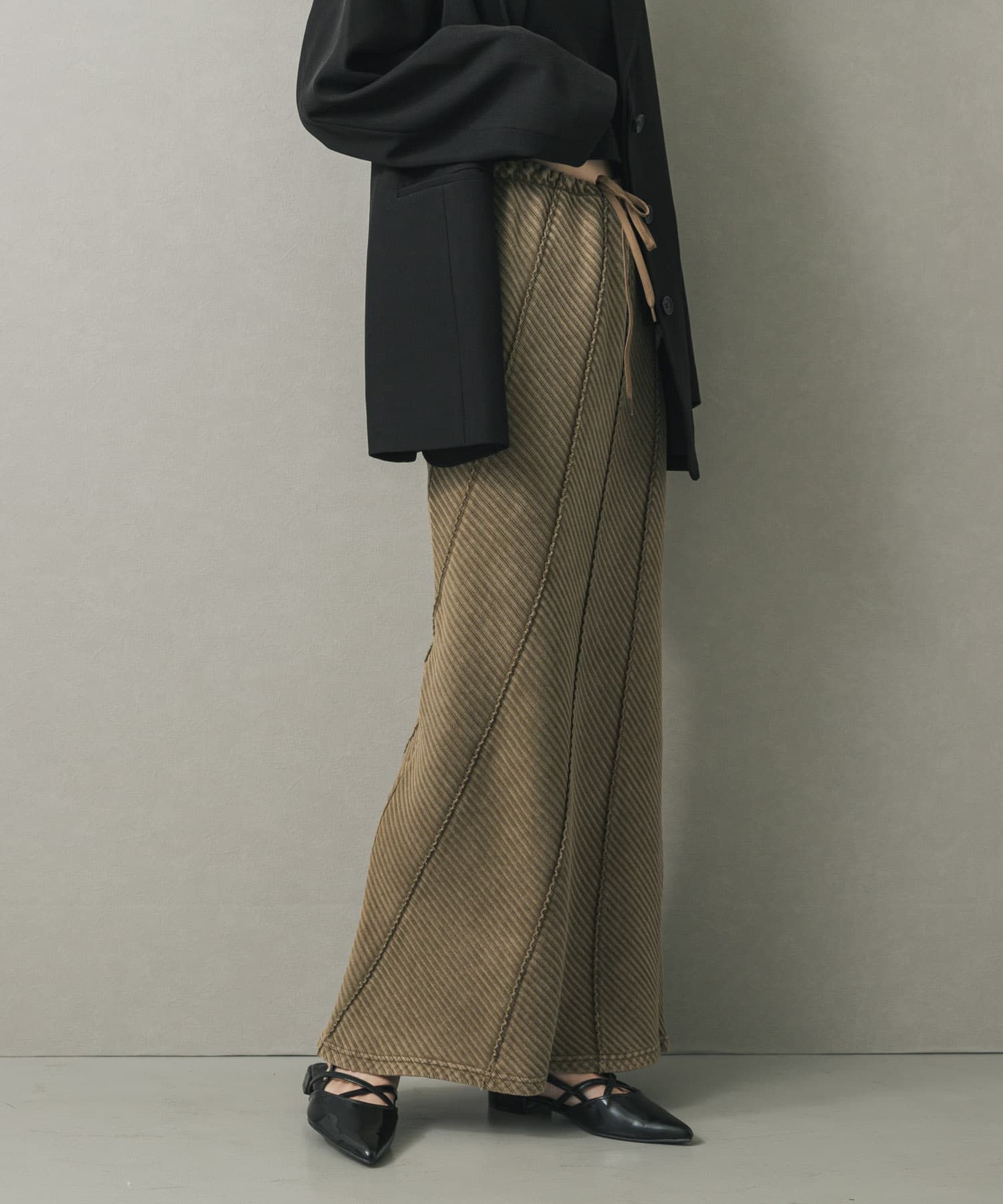 バイアスリブスカート