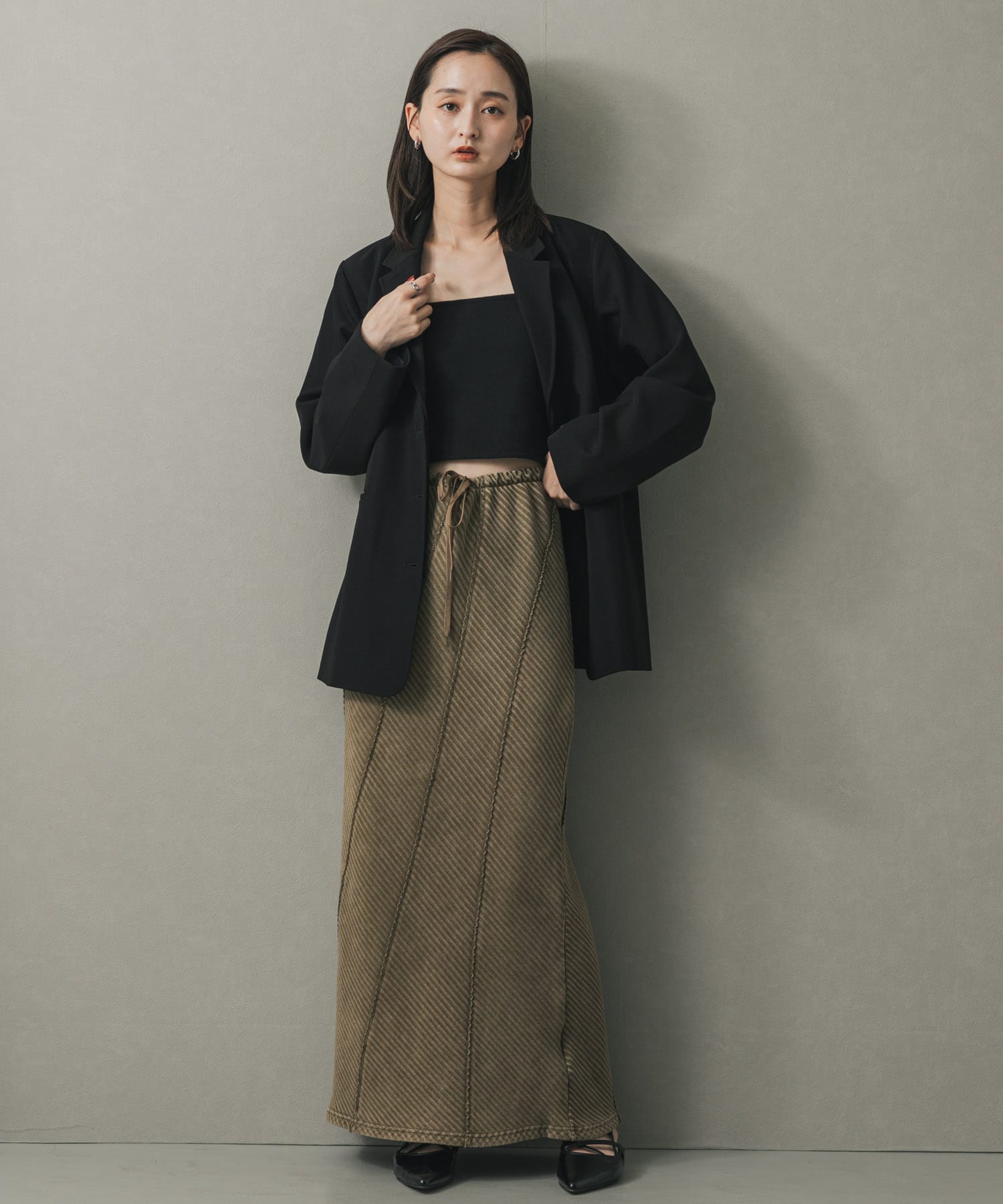 身長：169cm サイズ：one