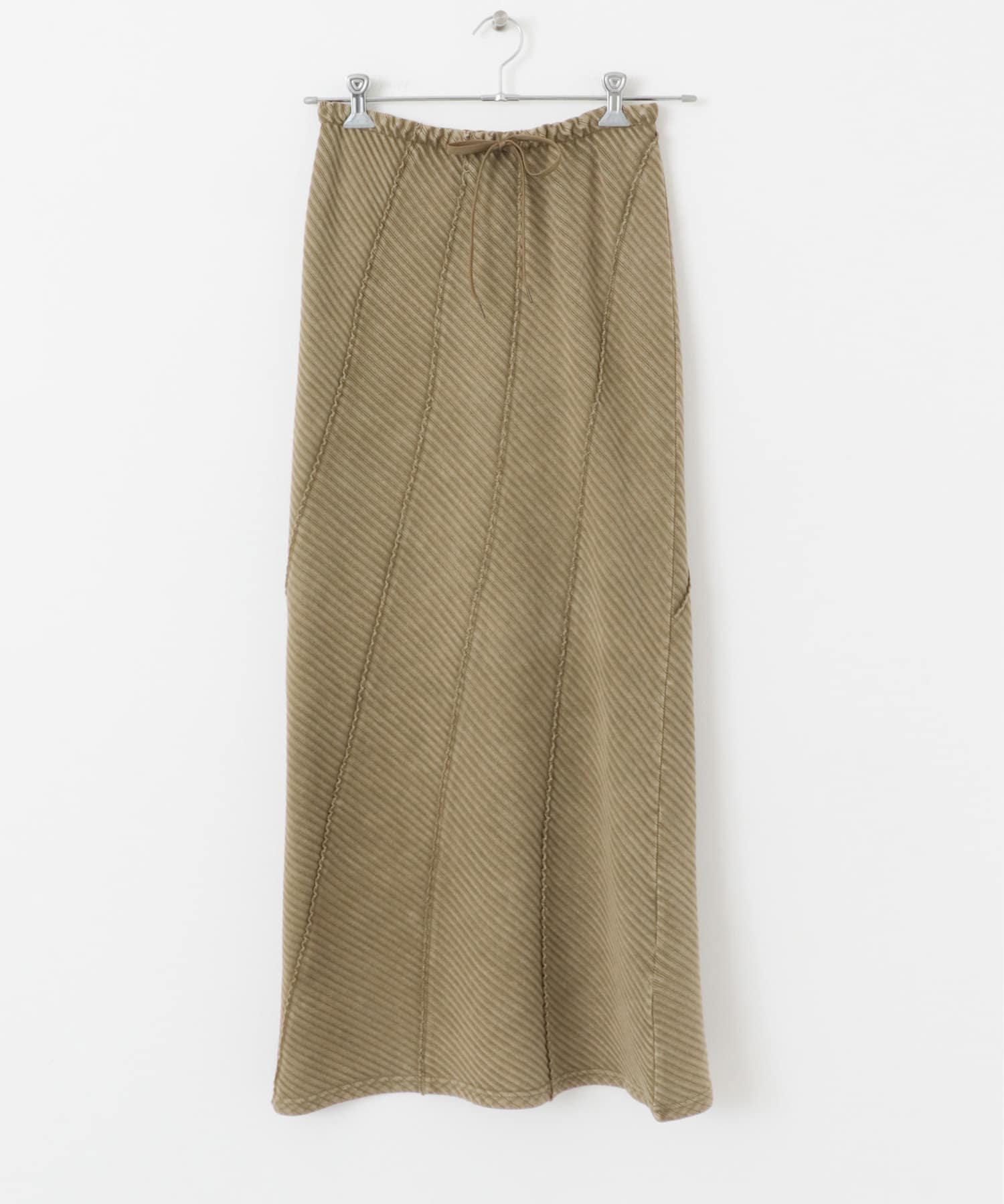 バイアスリブスカート CAMEL one