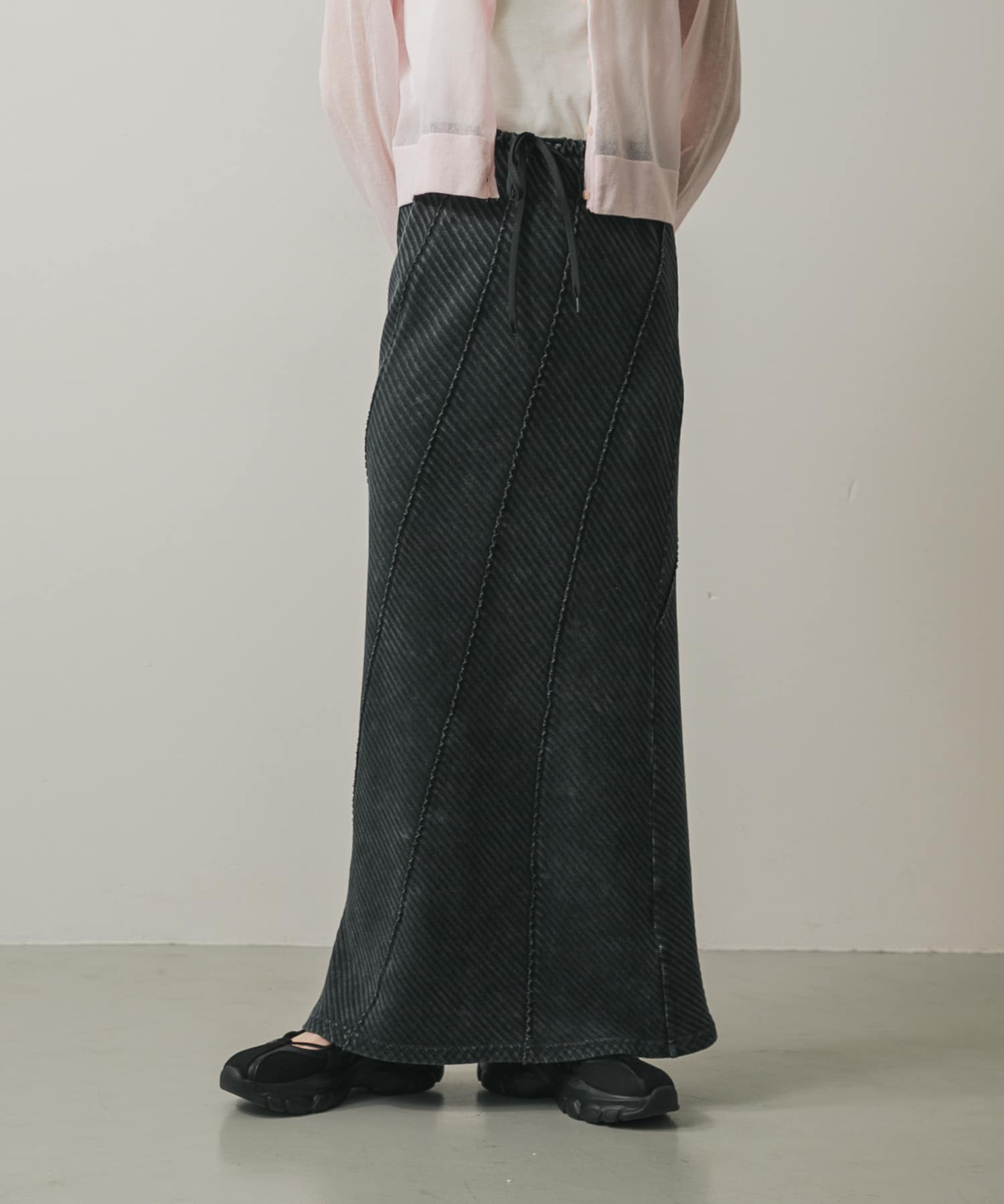 バイアスリブスカート