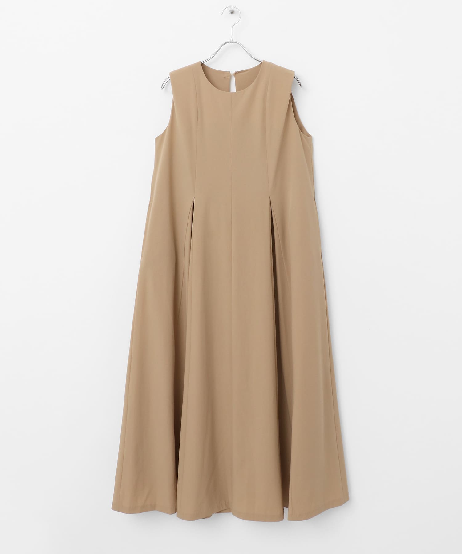 4WAYストレッチテントラインワンピース BEIGE COMPACT