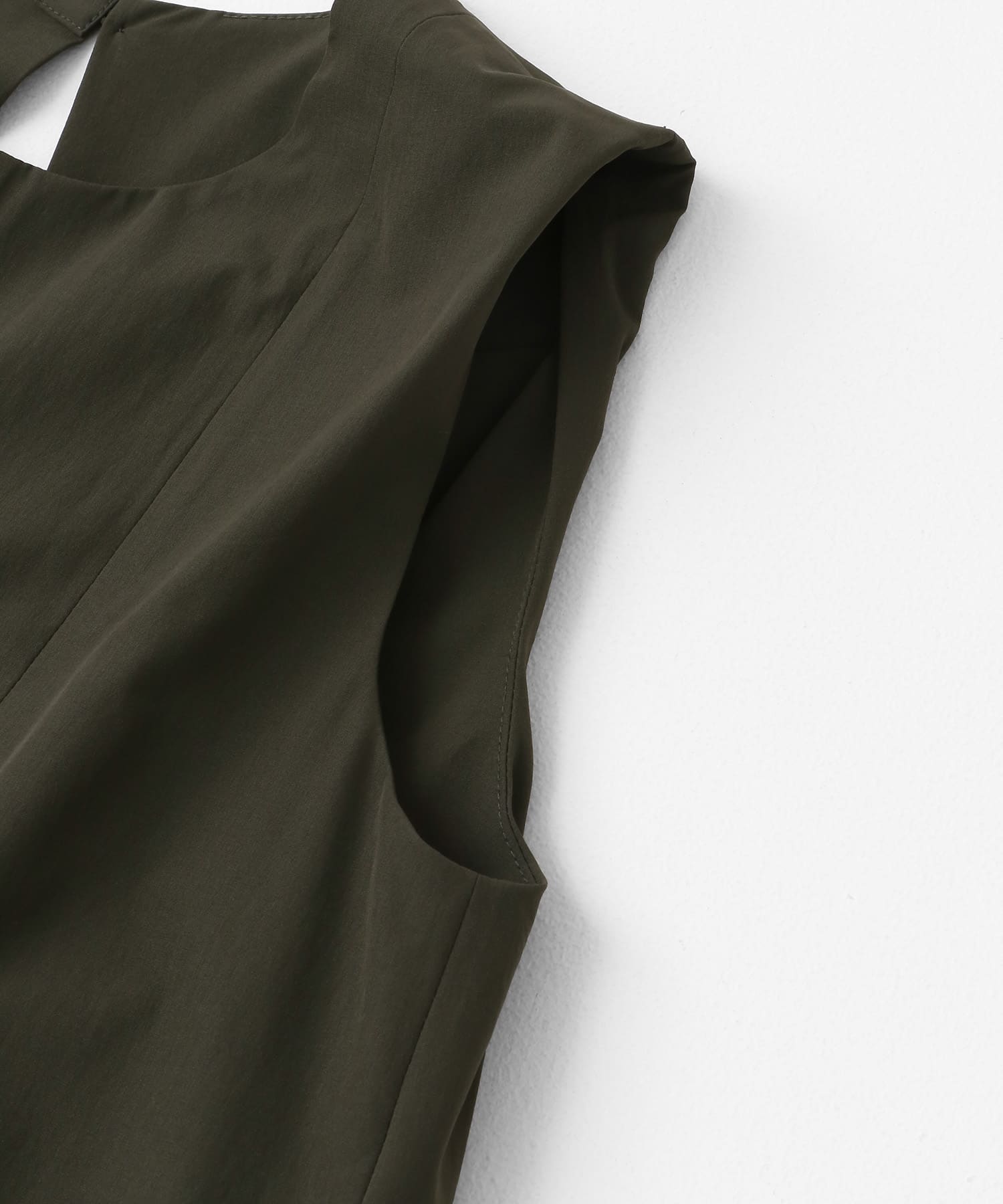 4WAYストレッチテントラインワンピース KHAKI COMPACT