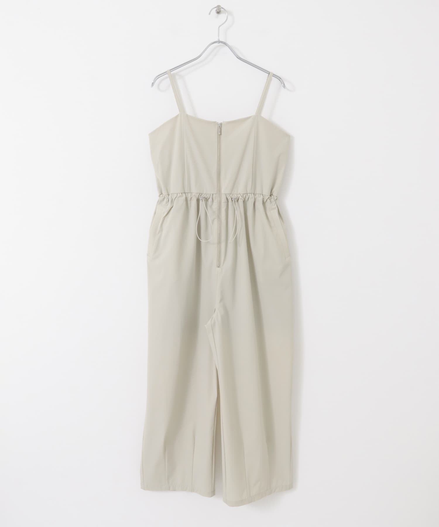 撥水UVカットウエストドローオールインワン BEIGE S