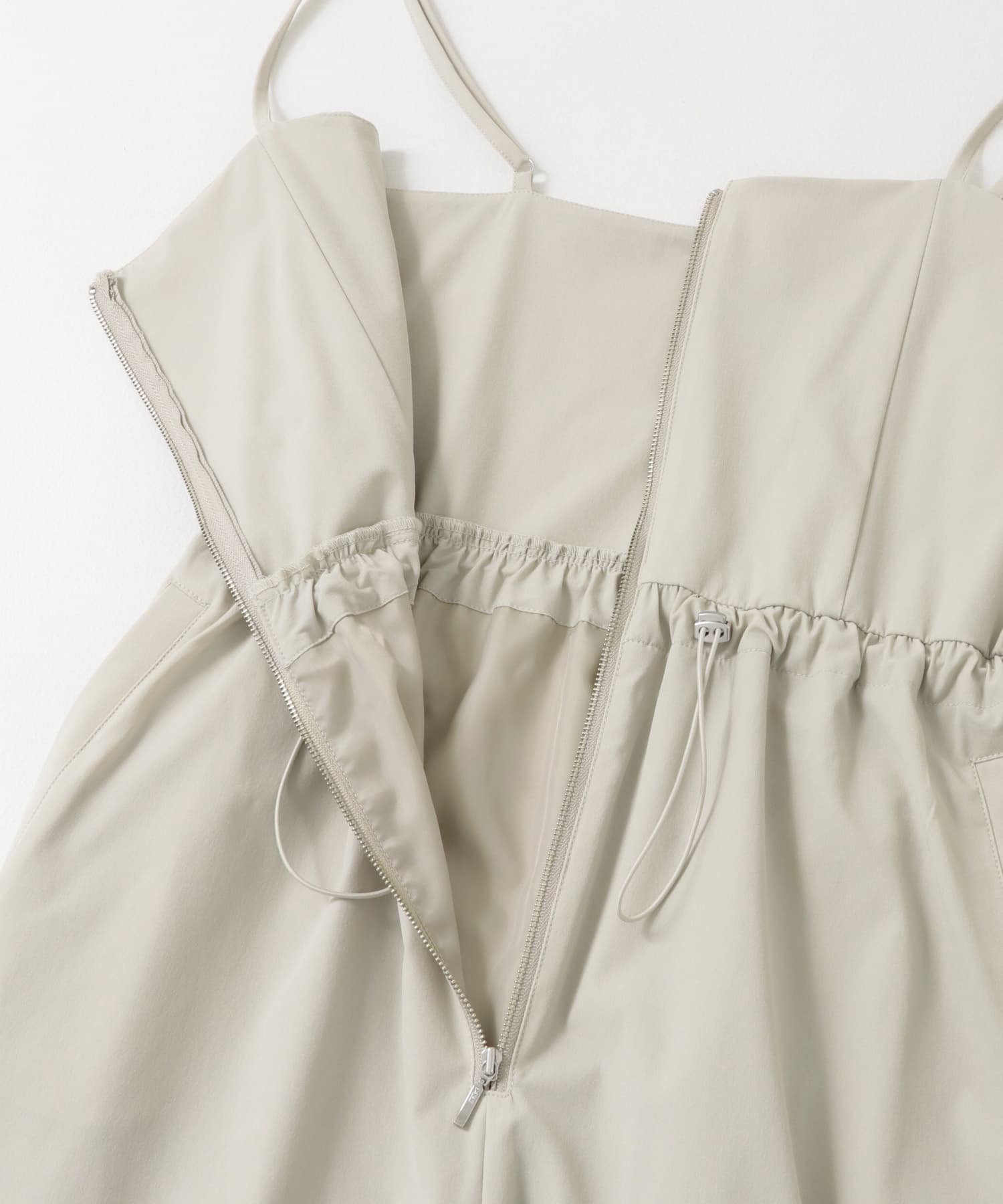 撥水UVカットウエストドローオールインワン BEIGE S