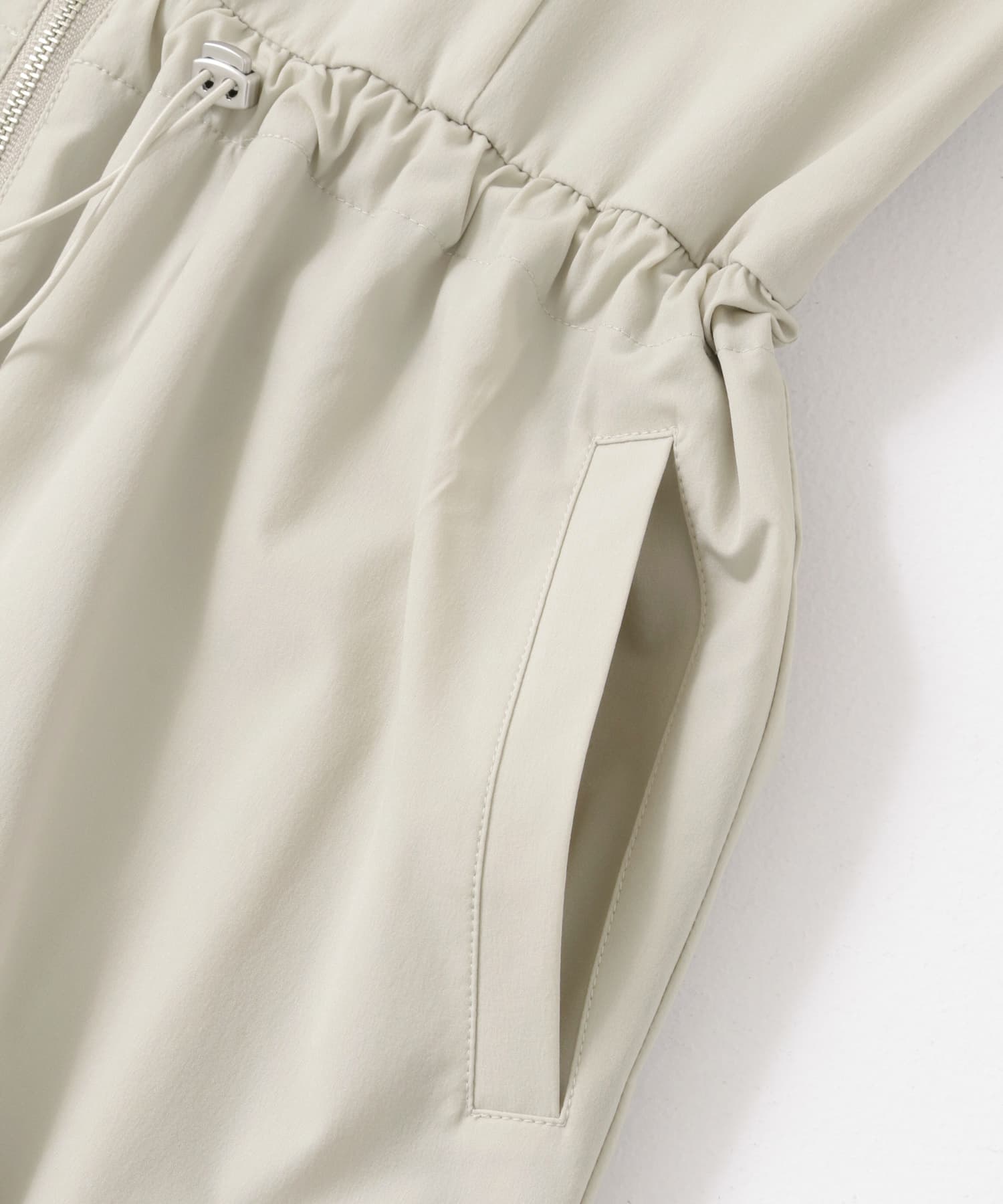 撥水UVカットウエストドローオールインワン BEIGE S