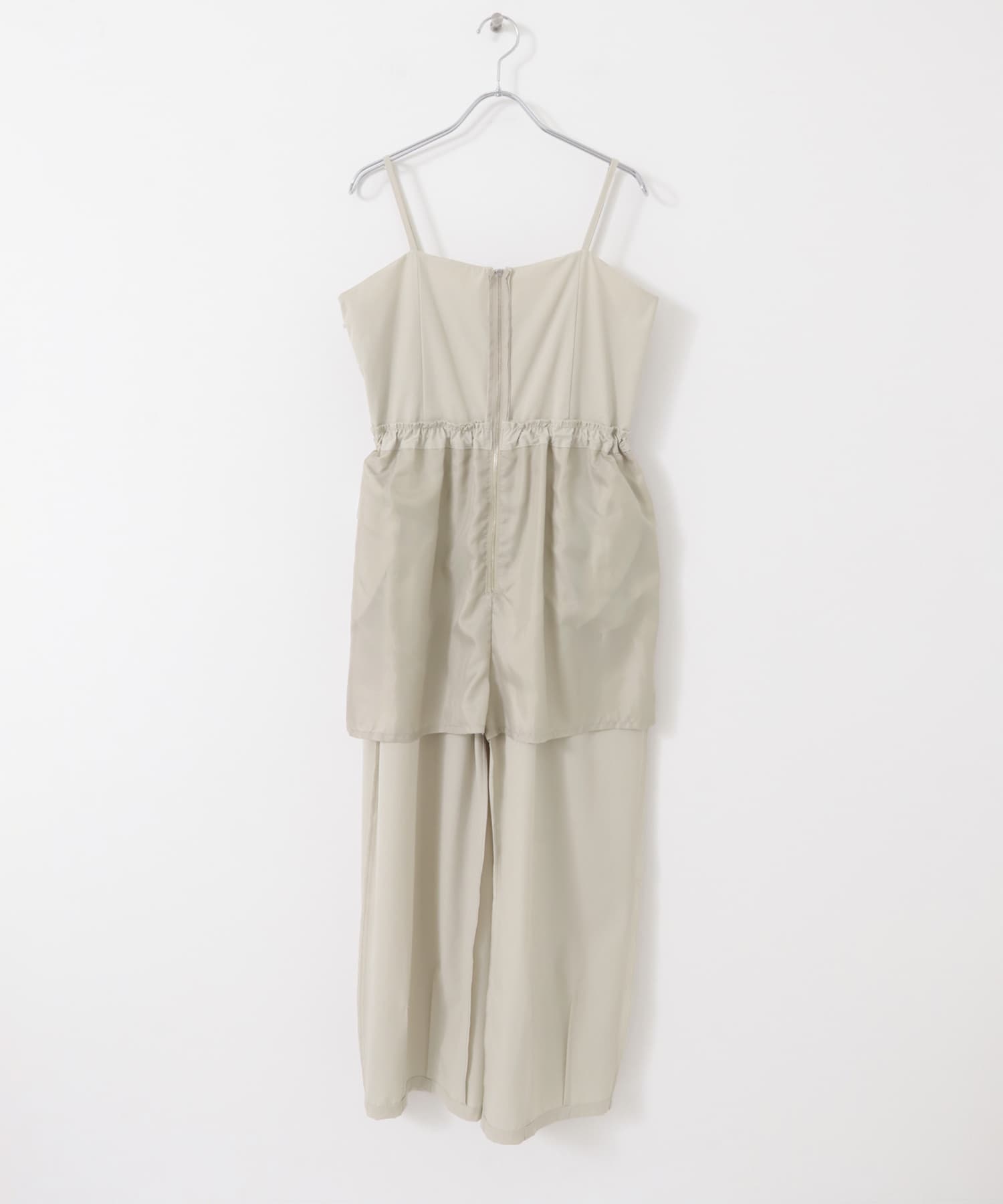 撥水UVカットウエストドローオールインワン BEIGE S