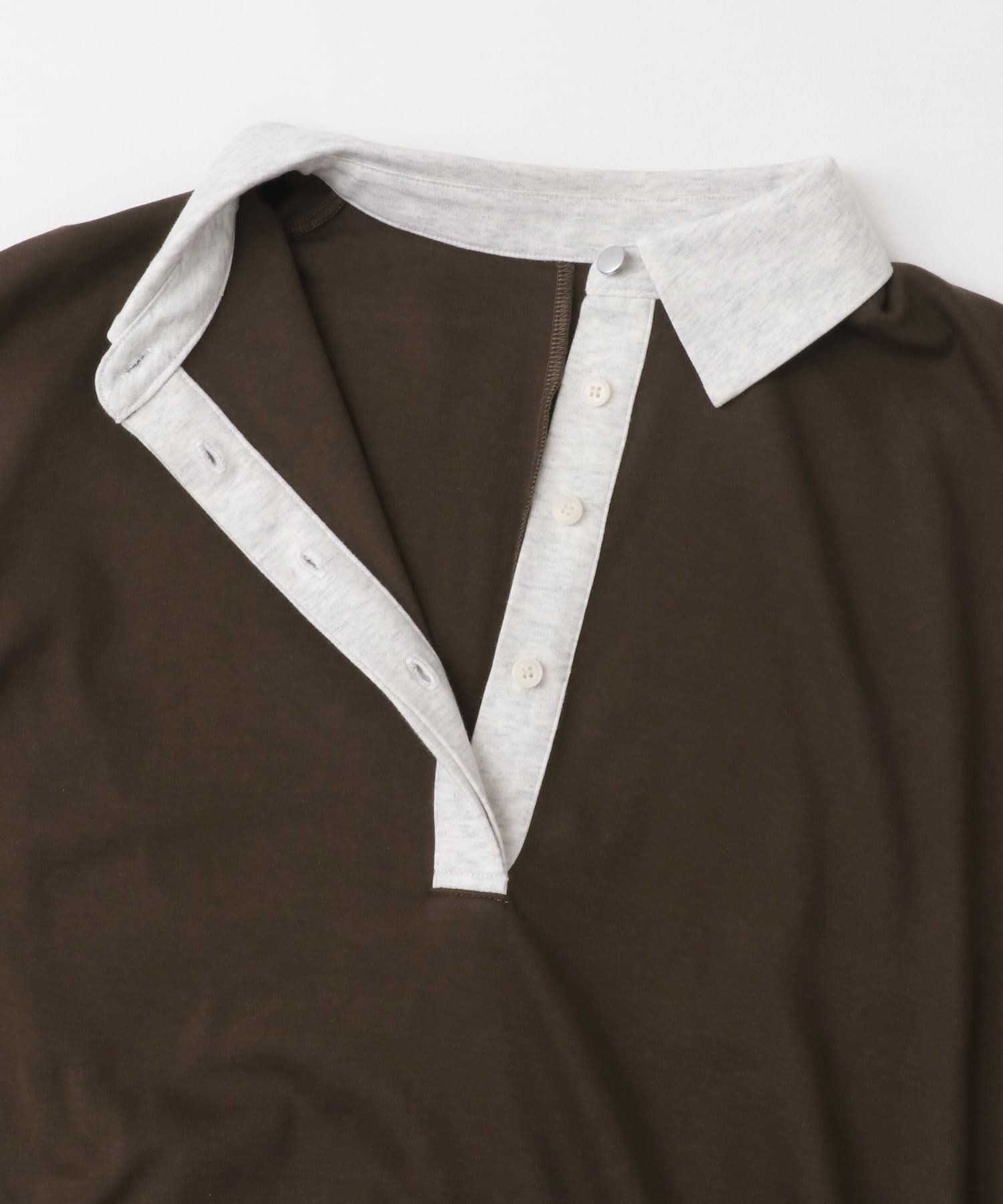 カットポロシャツワンピース BROWN COMPACT