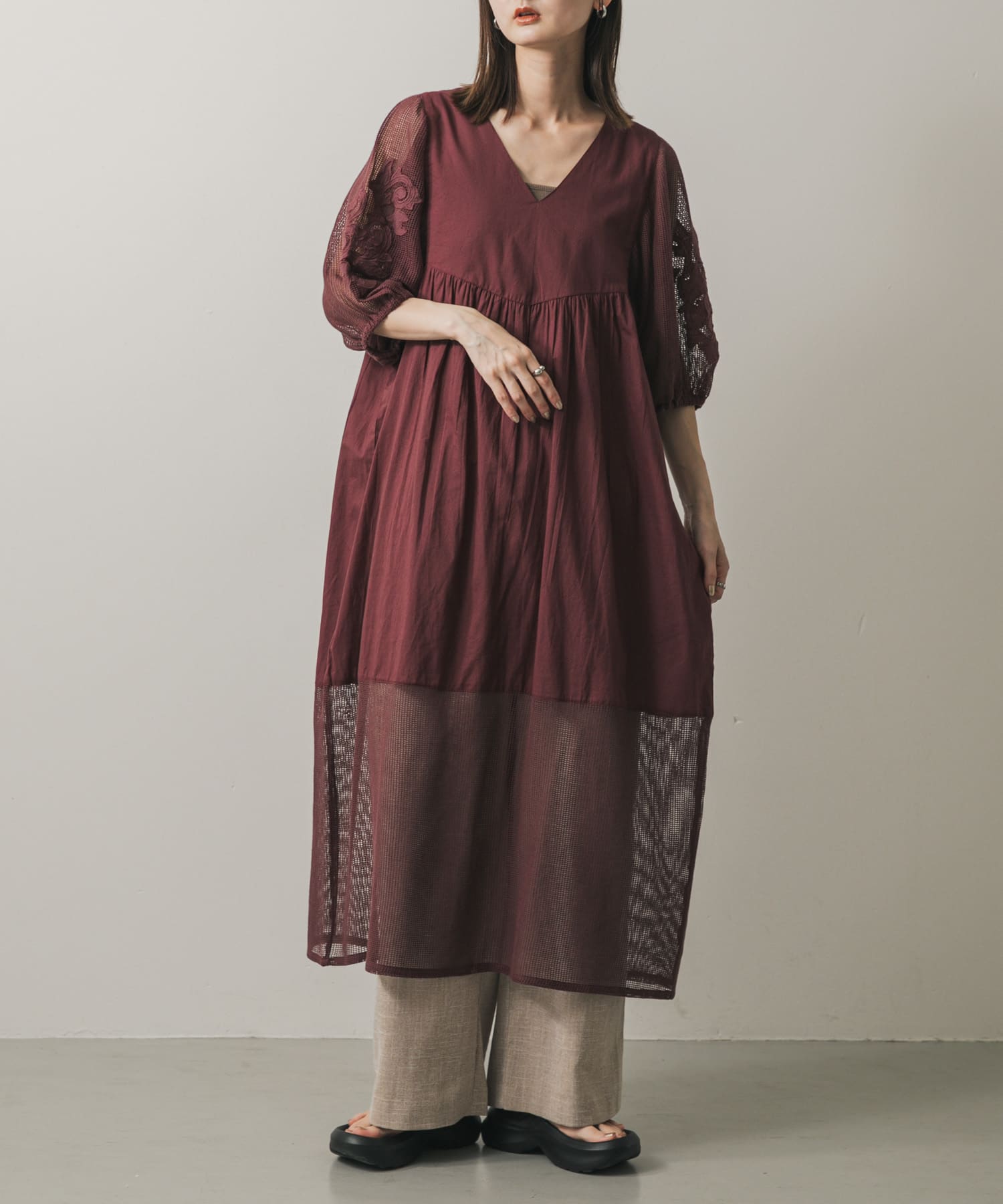 インドシシュウメッシュワンピース