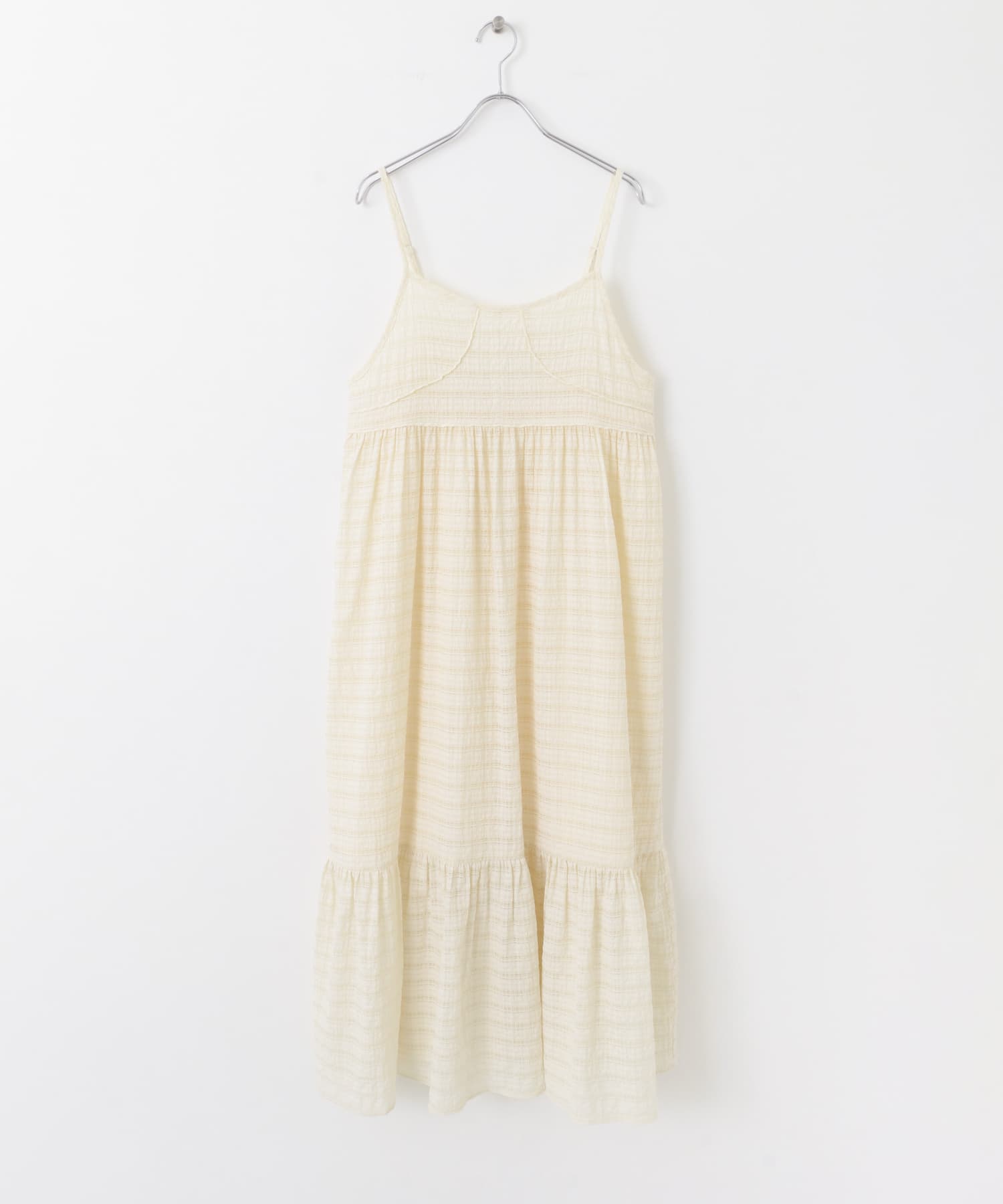 チェックジャガードキャミワンピース IVORY COMPACT