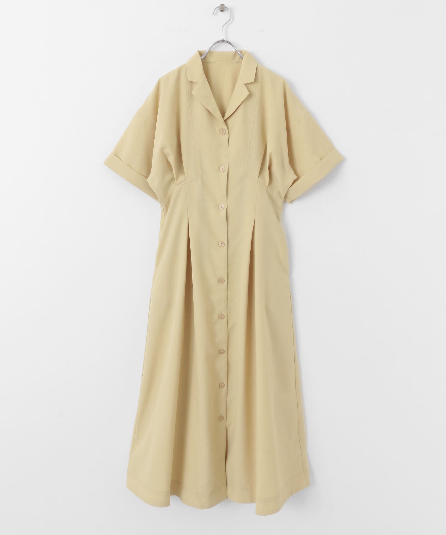 ウエストタックシャツワンピース BEIGE COMPACT