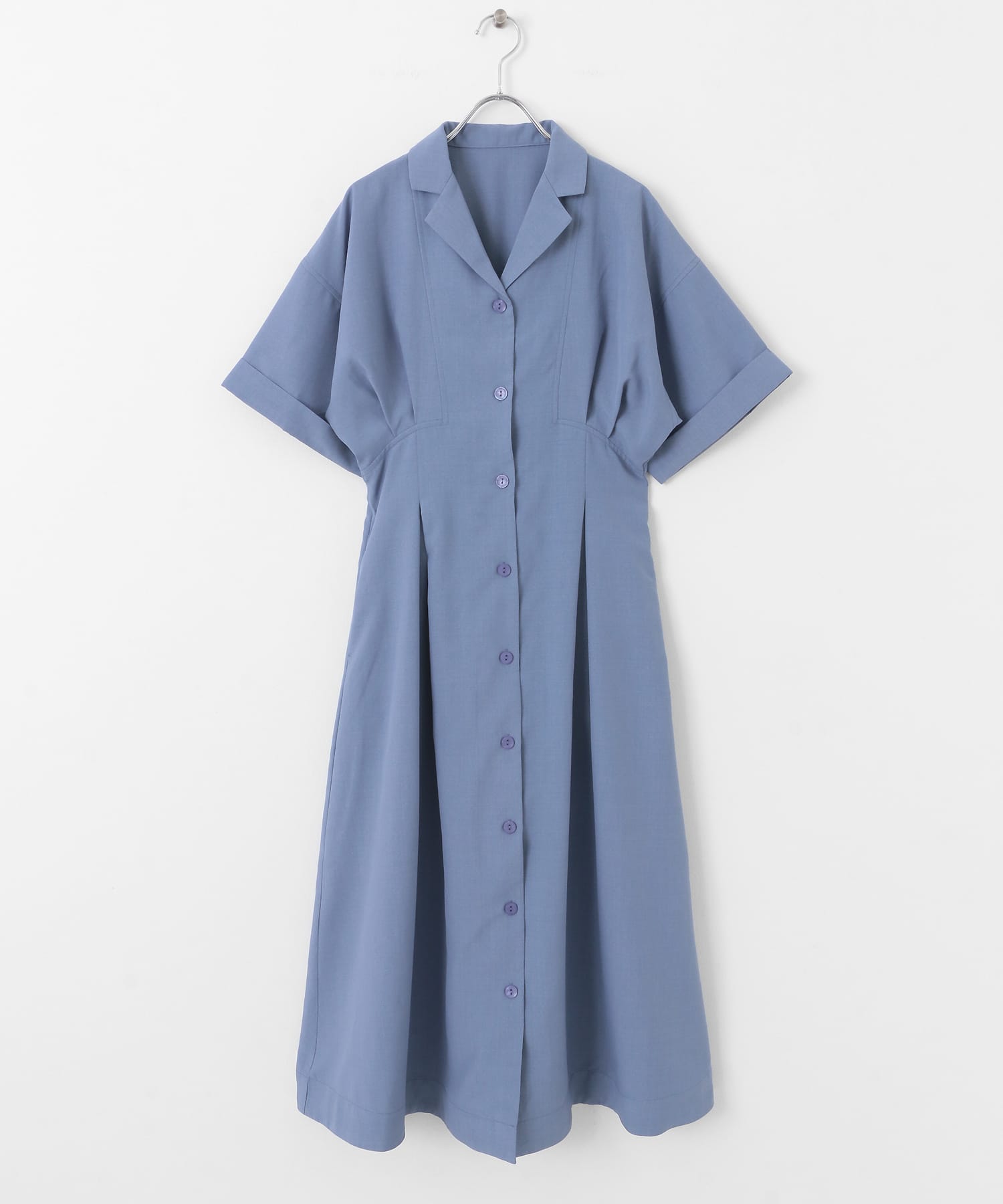 ウエストタックシャツワンピース L.BLUE COMPACT