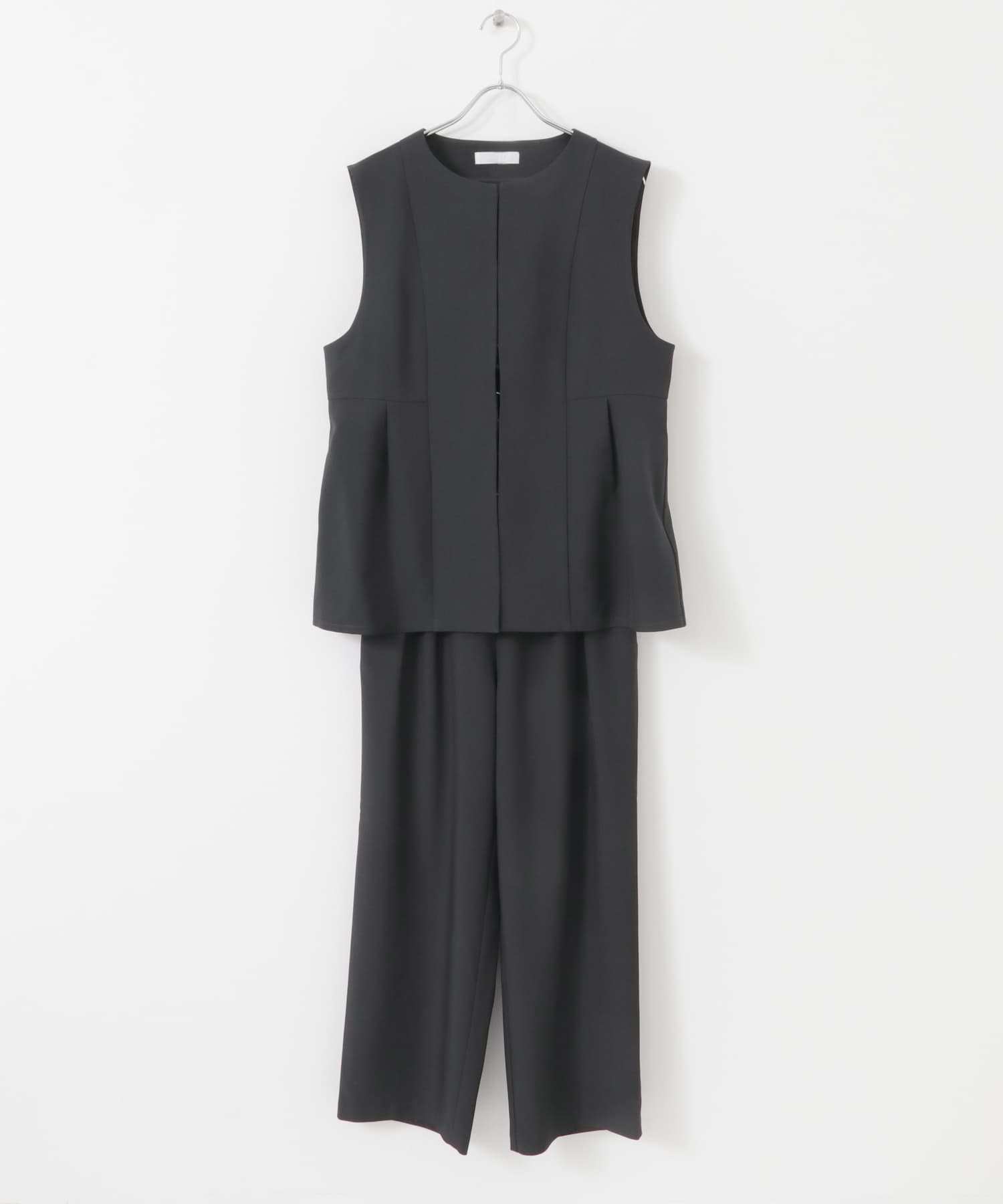 ウエストタックジレセットアップ CHARCOAL S