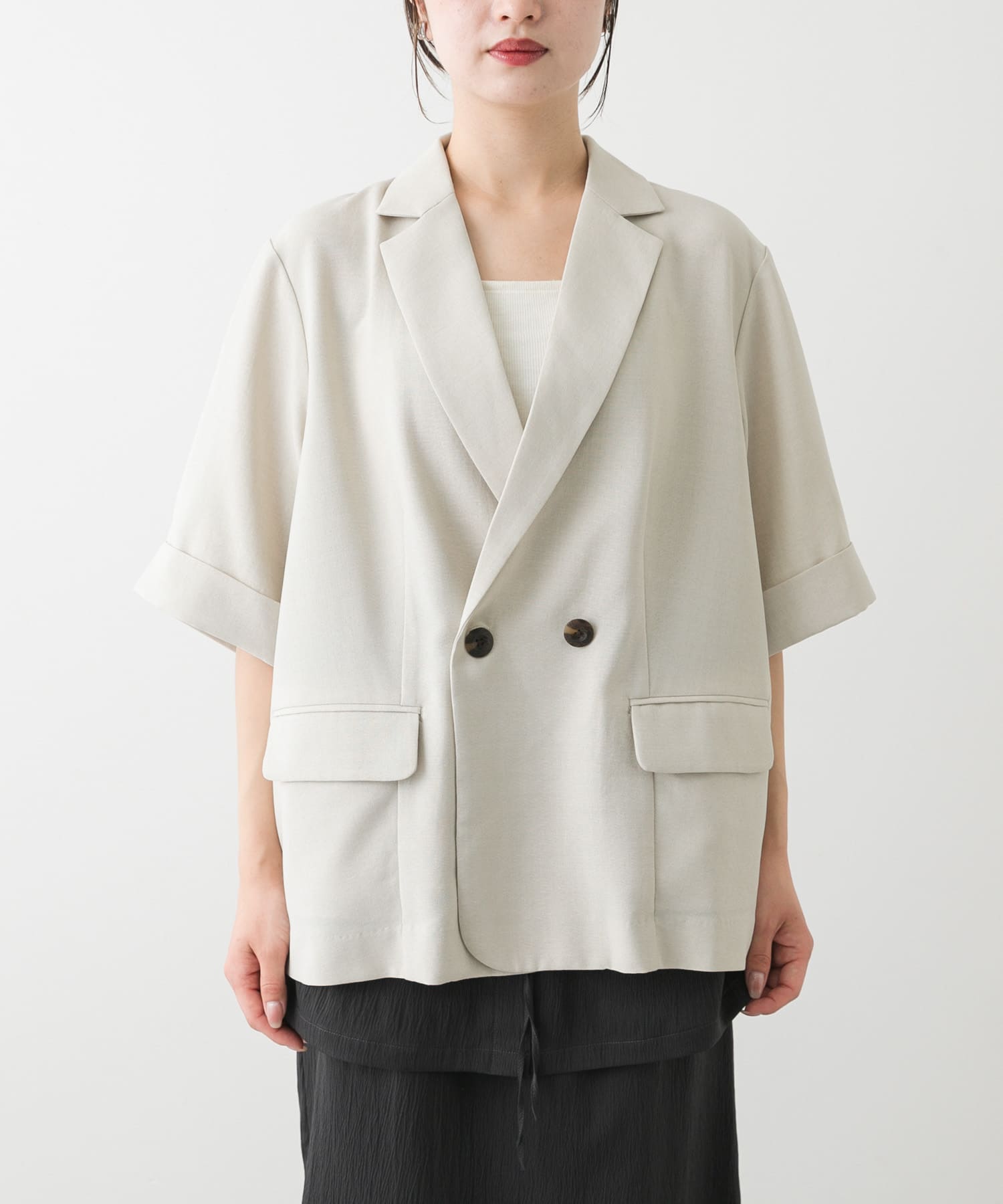 身長：158cm サイズ：one