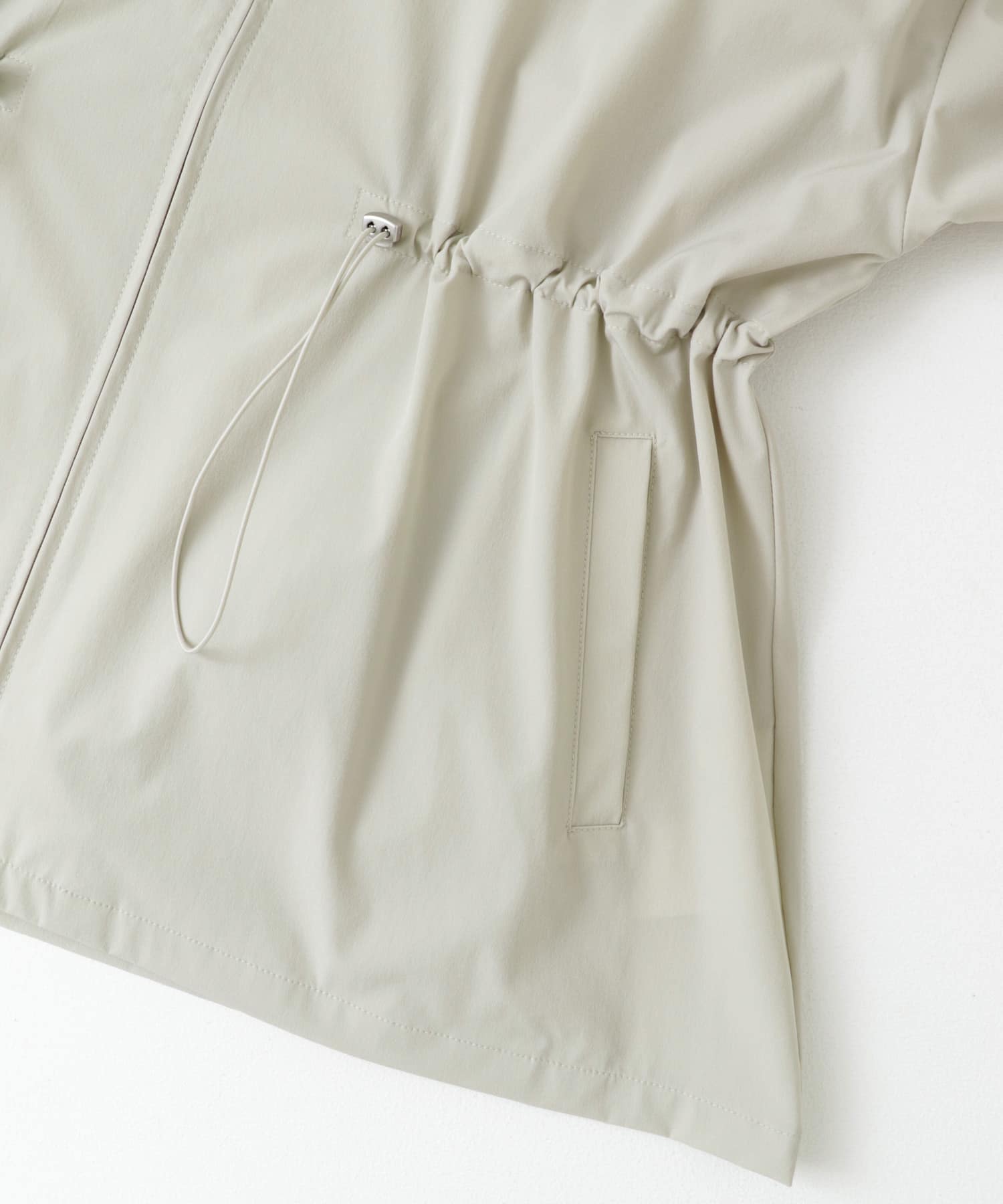 撥水UVカットウエストドローパーカー BEIGE one