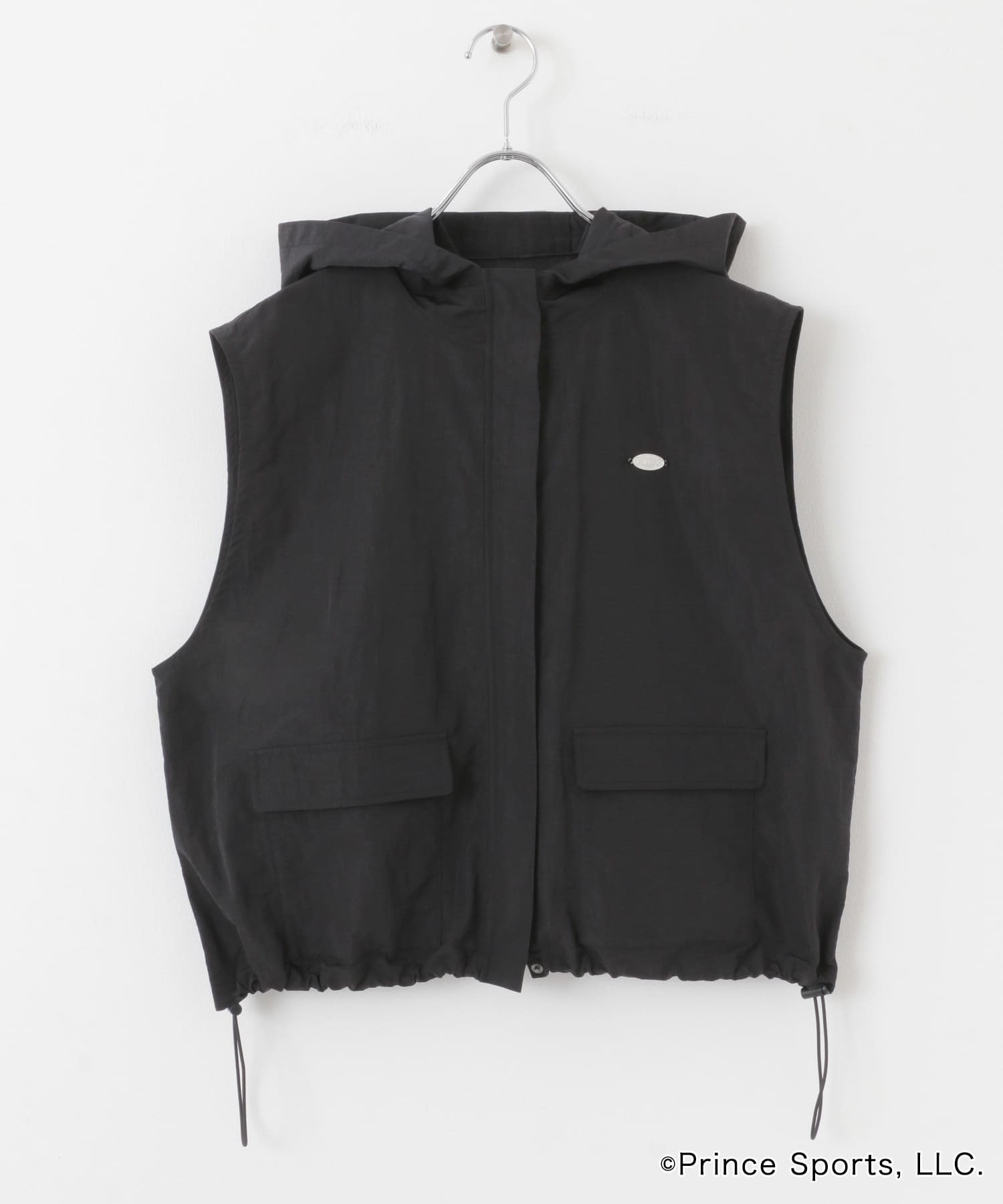 『別注』prince　ナイロンフードベスト CHARCOAL one