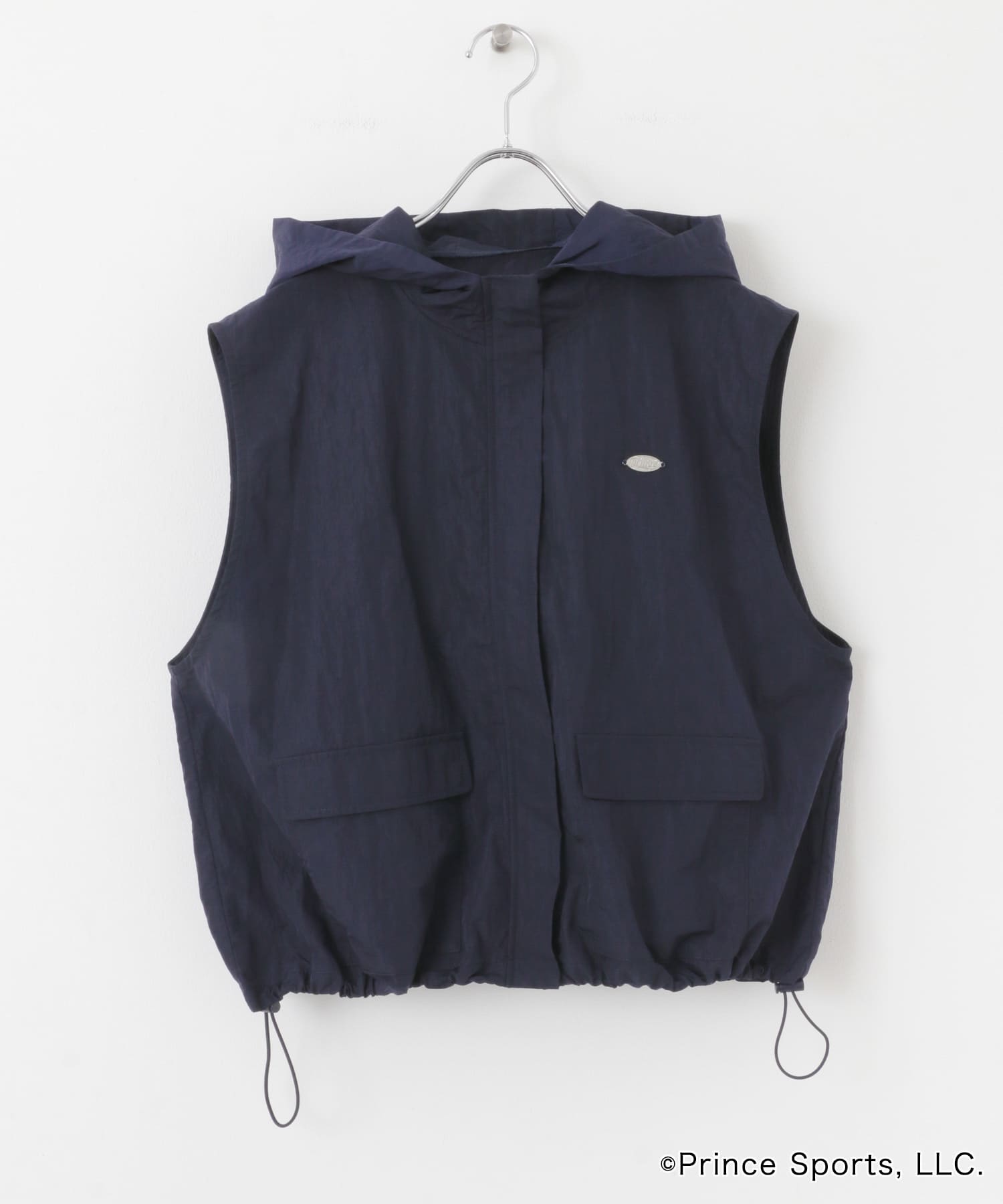 『別注』prince　ナイロンフードベスト NAVY one