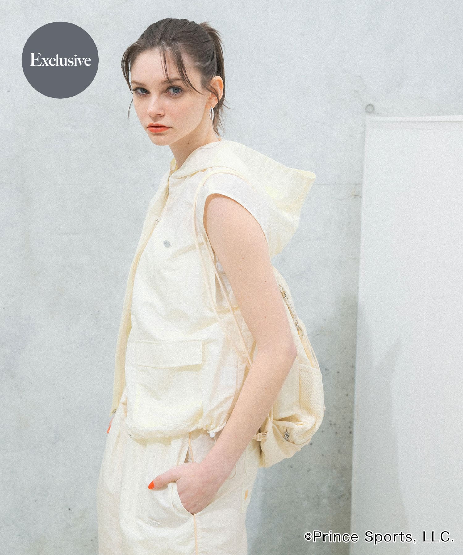 『別注』prince　ナイロンフードベスト